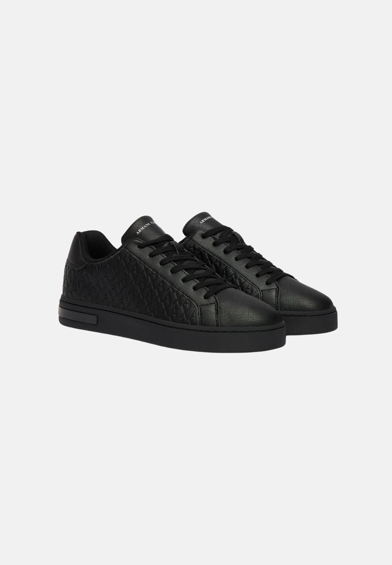 ARMANI EXCHANGE Sneakers nere da uomo con motivo geometrico goffrato XM000140AF11916 MZ715 ARMANI EXCHANGE