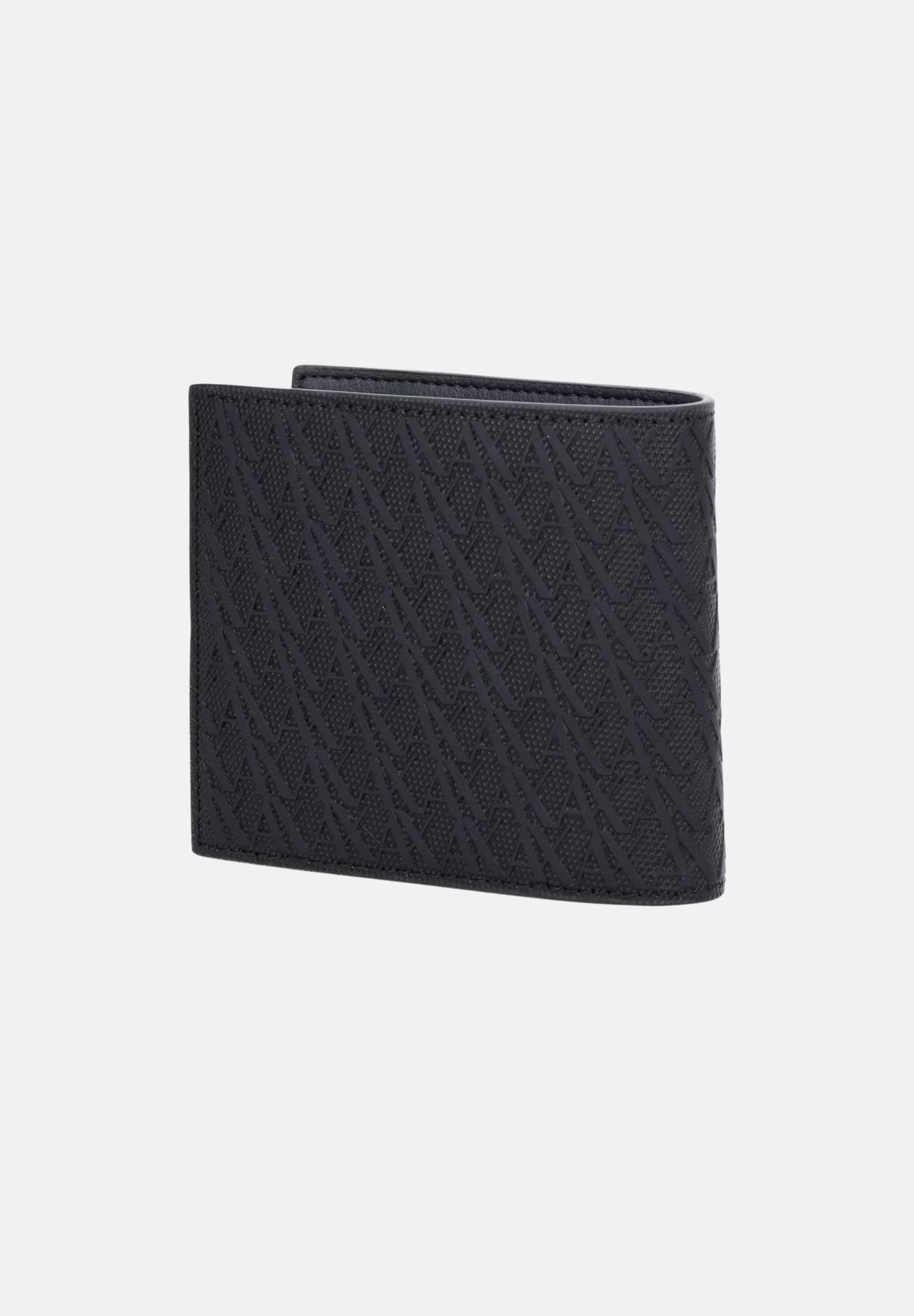 ARMANI EXCHANGE Portafogli nero per uomo con inserto centrale a contrasto e logo impresso XM000167AF26691 MC028 ARMANI EXCHANGE