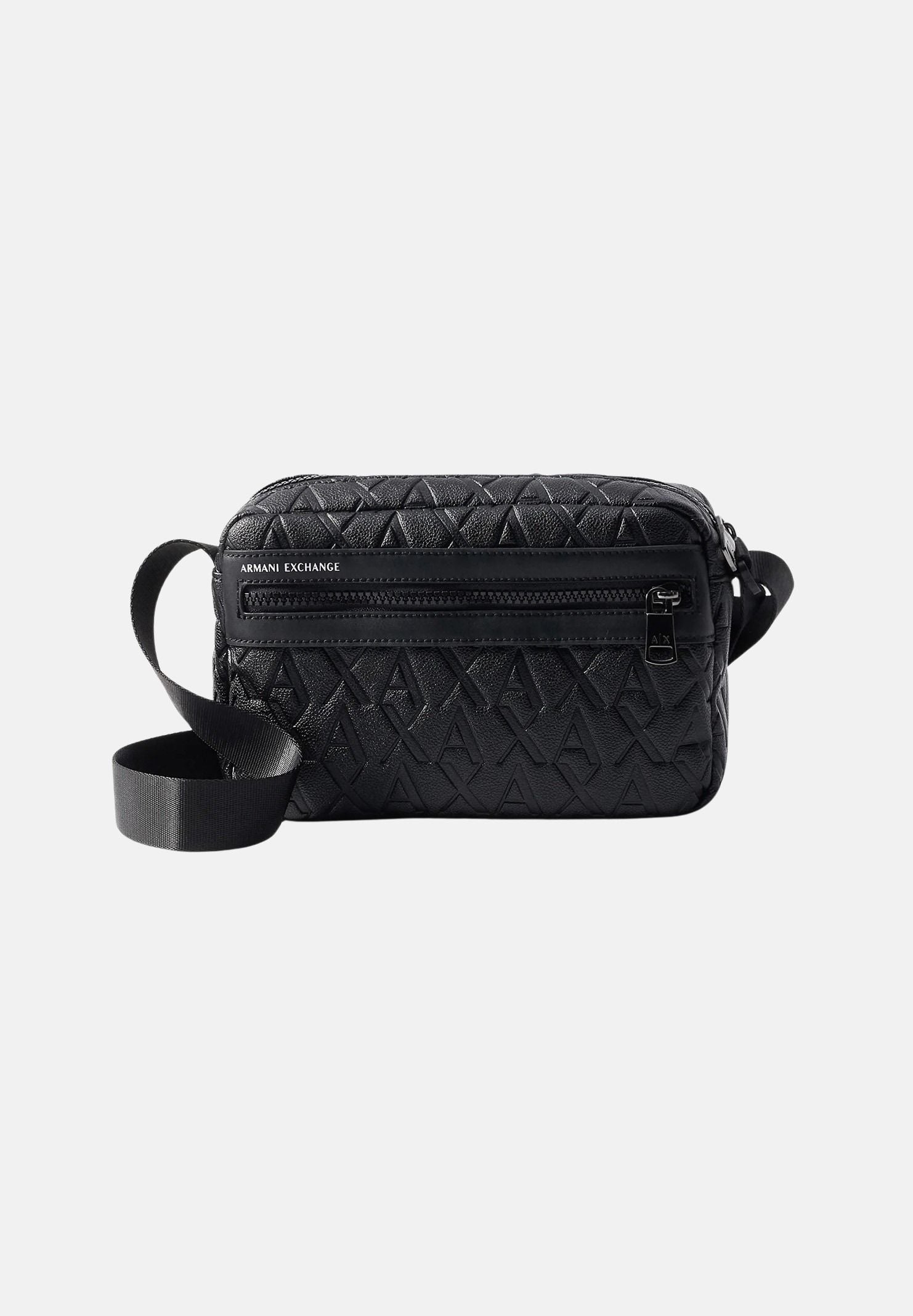 ARMANI EXCHANGE Borsello nero da uomo con motivo logo all-over XM000240AF12133 UC001 ARMANI EXCHANGE
