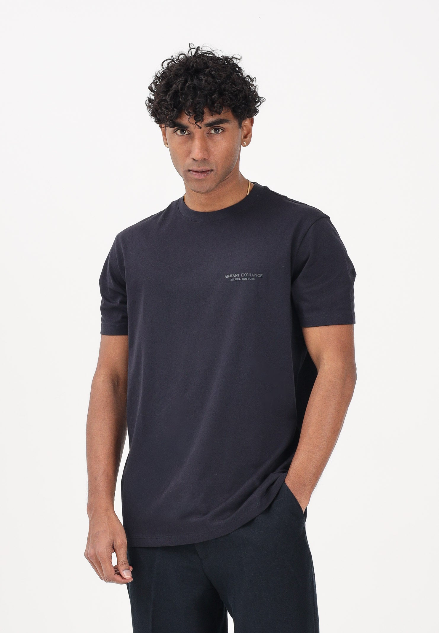 ARMANI EXCHANGE T-shirt a manica corta blu da uomo XM001281AF10361 UB101 ARMANI EXCHANGE