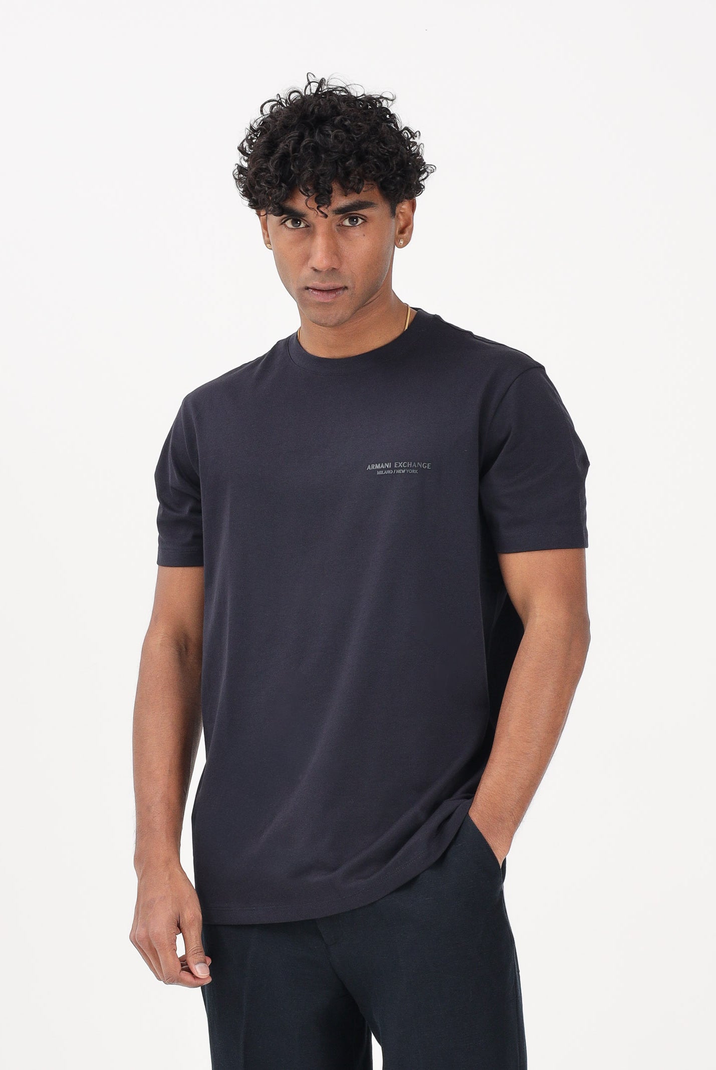 ARMANI EXCHANGE T-shirt a manica corta blu da uomo XM001281AF10361 UB101 ARMANI EXCHANGE