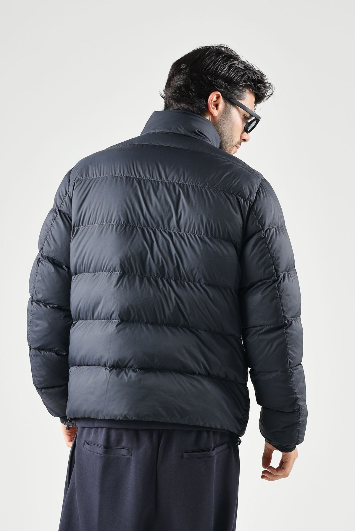 ARMANI EXCHANGE Piumino blu da uomo con collo alto e chiusura frontale con zip integrale XM001575AF16927 UB101 ARMANI EXCHANGE