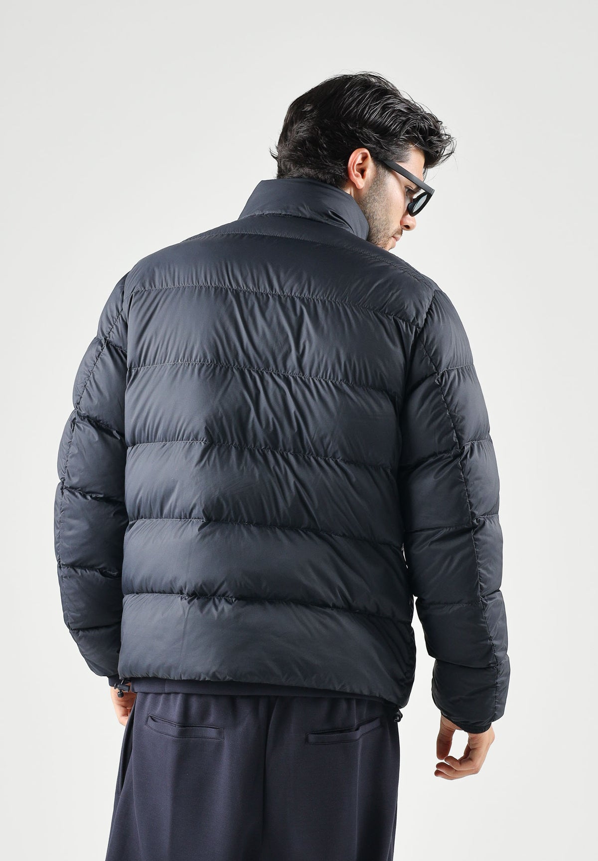 ARMANI EXCHANGE Piumino blu da uomo con collo alto e chiusura frontale con zip integrale XM001575AF16927 UB101 ARMANI EXCHANGE