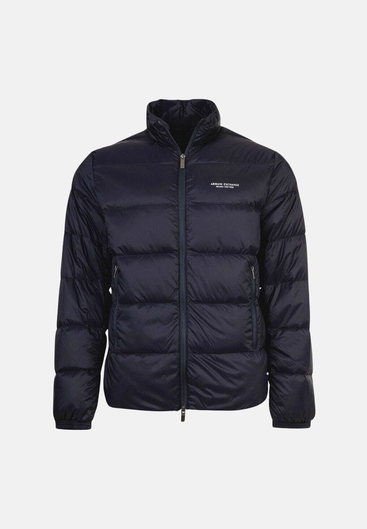 ARMANI EXCHANGE Piumino blu da uomo con collo alto e chiusura frontale con zip integrale XM001575AF16927 UB101 ARMANI EXCHANGE