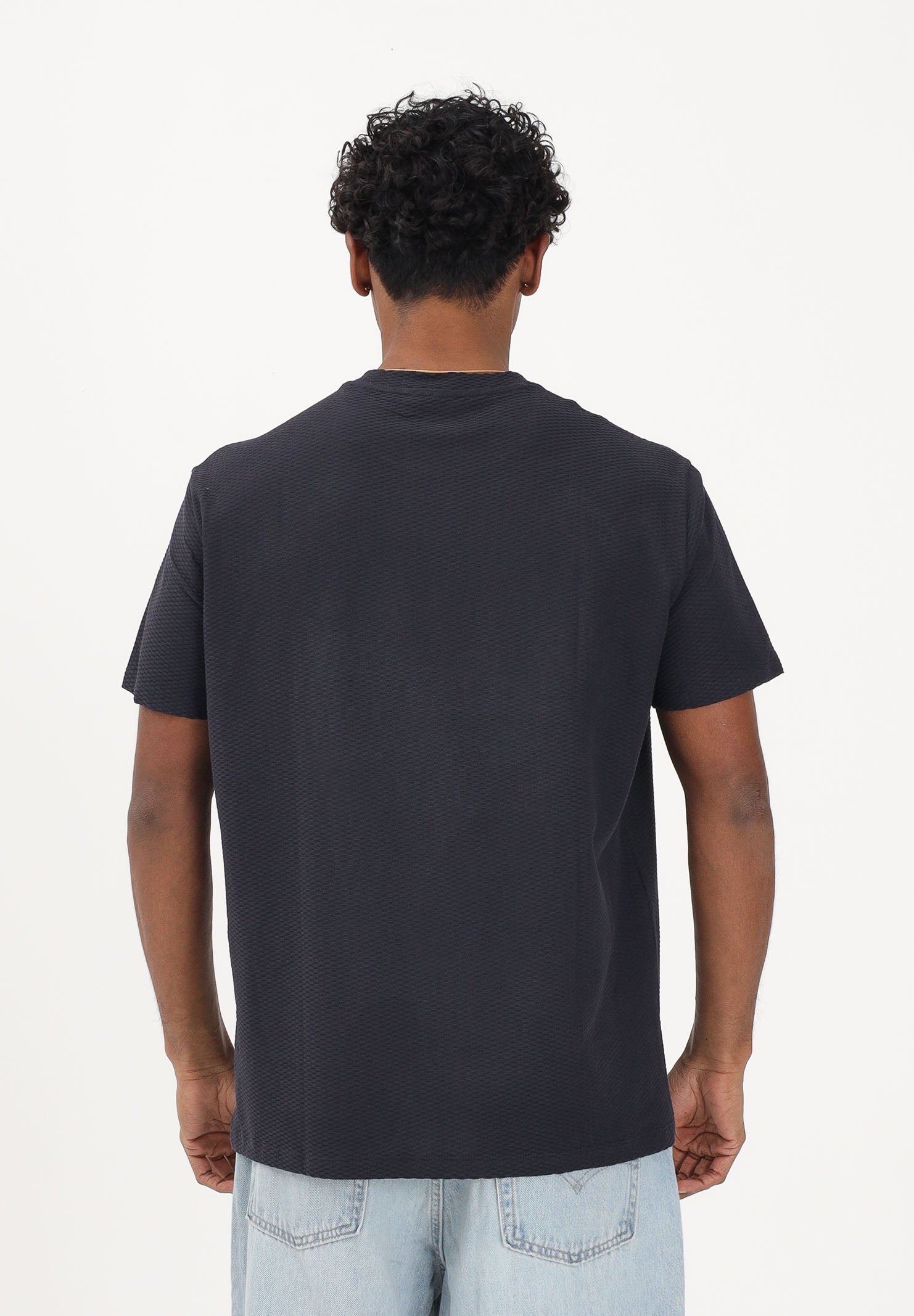 ARMANI EXCHANGE T-shirt a manica corta blu da uomo con logo A|X XM002453AF10337 UB101 ARMANI EXCHANGE