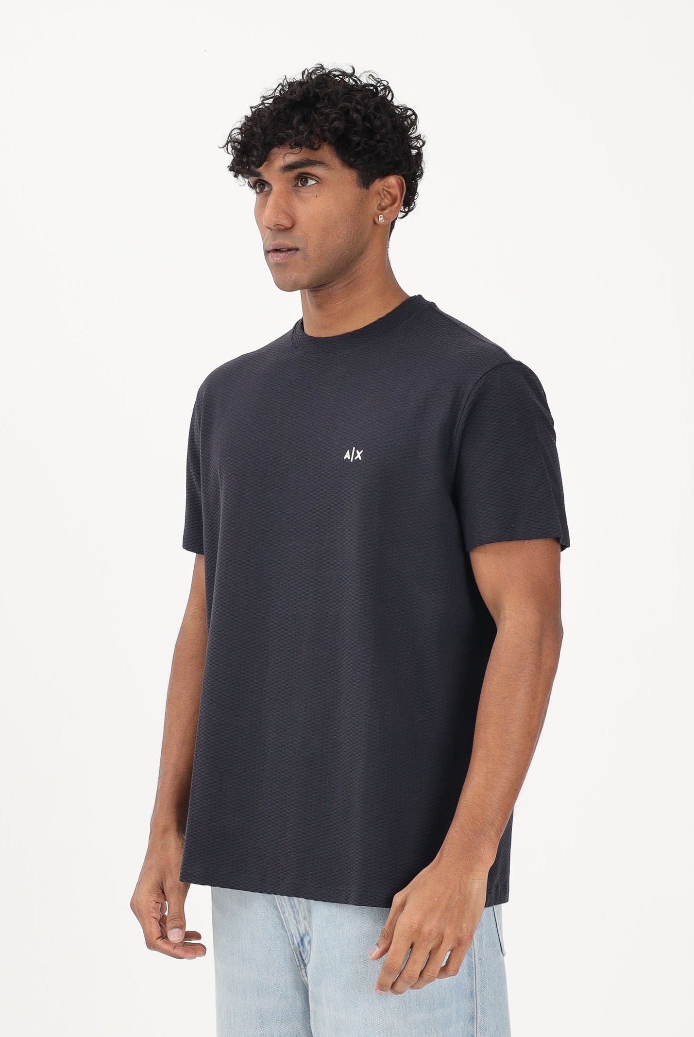 ARMANI EXCHANGE T-shirt a manica corta blu da uomo con logo A|X XM002453AF10337 UB101 ARMANI EXCHANGE