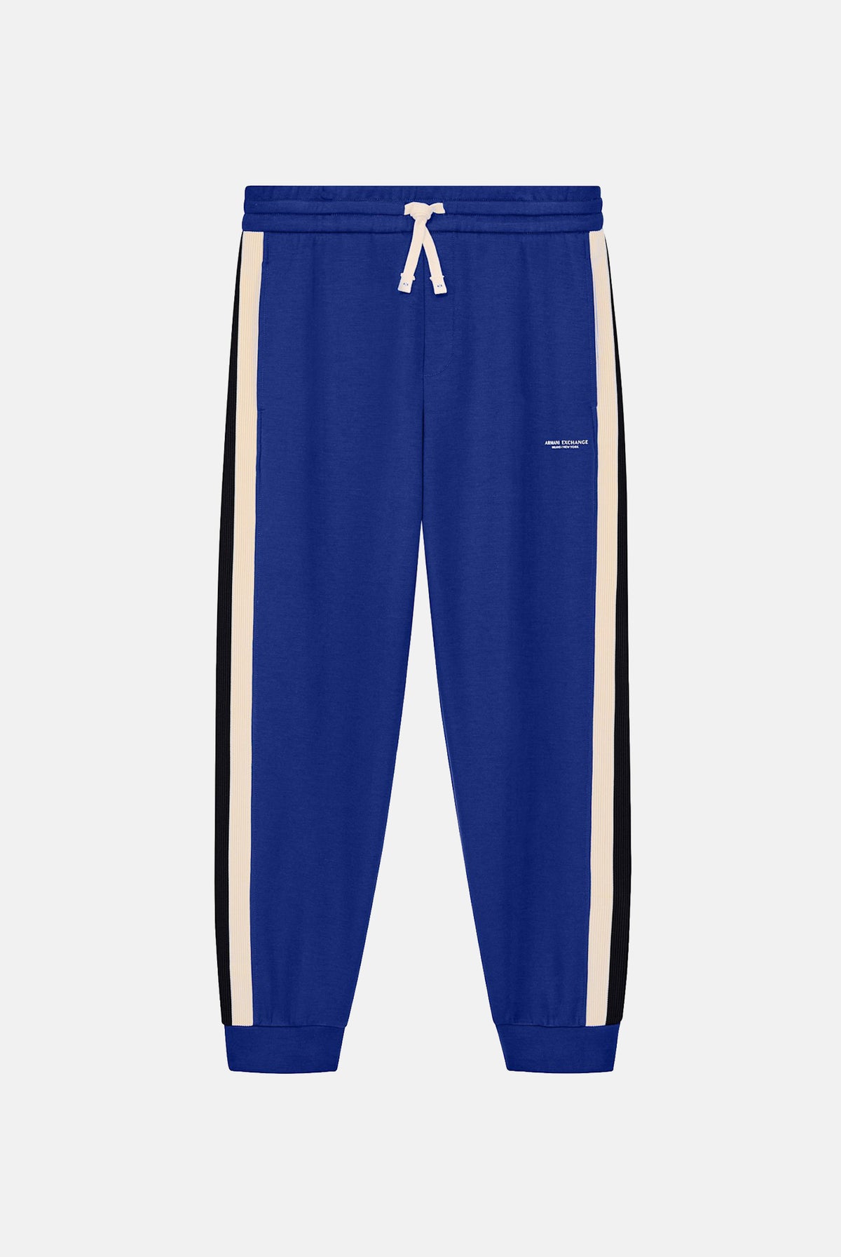 ARMANI EXCHANGE Pantaloni JOGGER blue depths per uomo con coulisse in vita e bande laterali a contrasto. XM002893AF19936 UB095 ARMANI EXCHANGE
