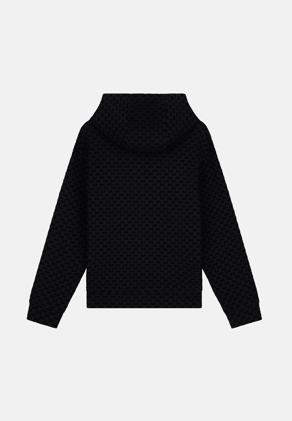 ARMANI EXCHANGE Felpa con cappuccio black per uomo con coulisse e tasca a marsupio centrale. XM002903AF10818 UC001 ARMANI EXCHANGE