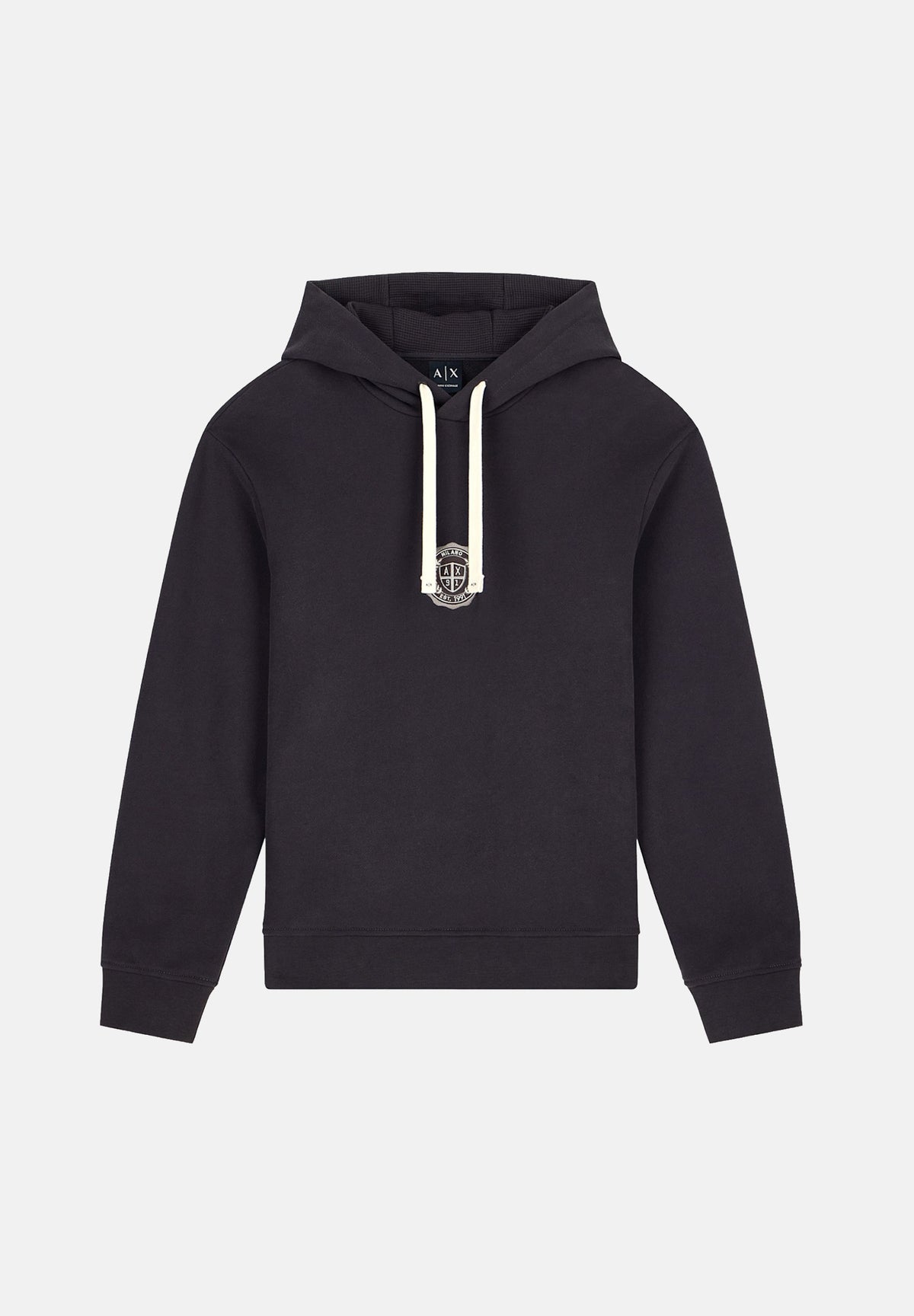 ARMANI EXCHANGE Felpa con cappuccio licorice-marrone scuro per uomo coulisse bicolore. XM002912AF26047 U8128 ARMANI EXCHANGE