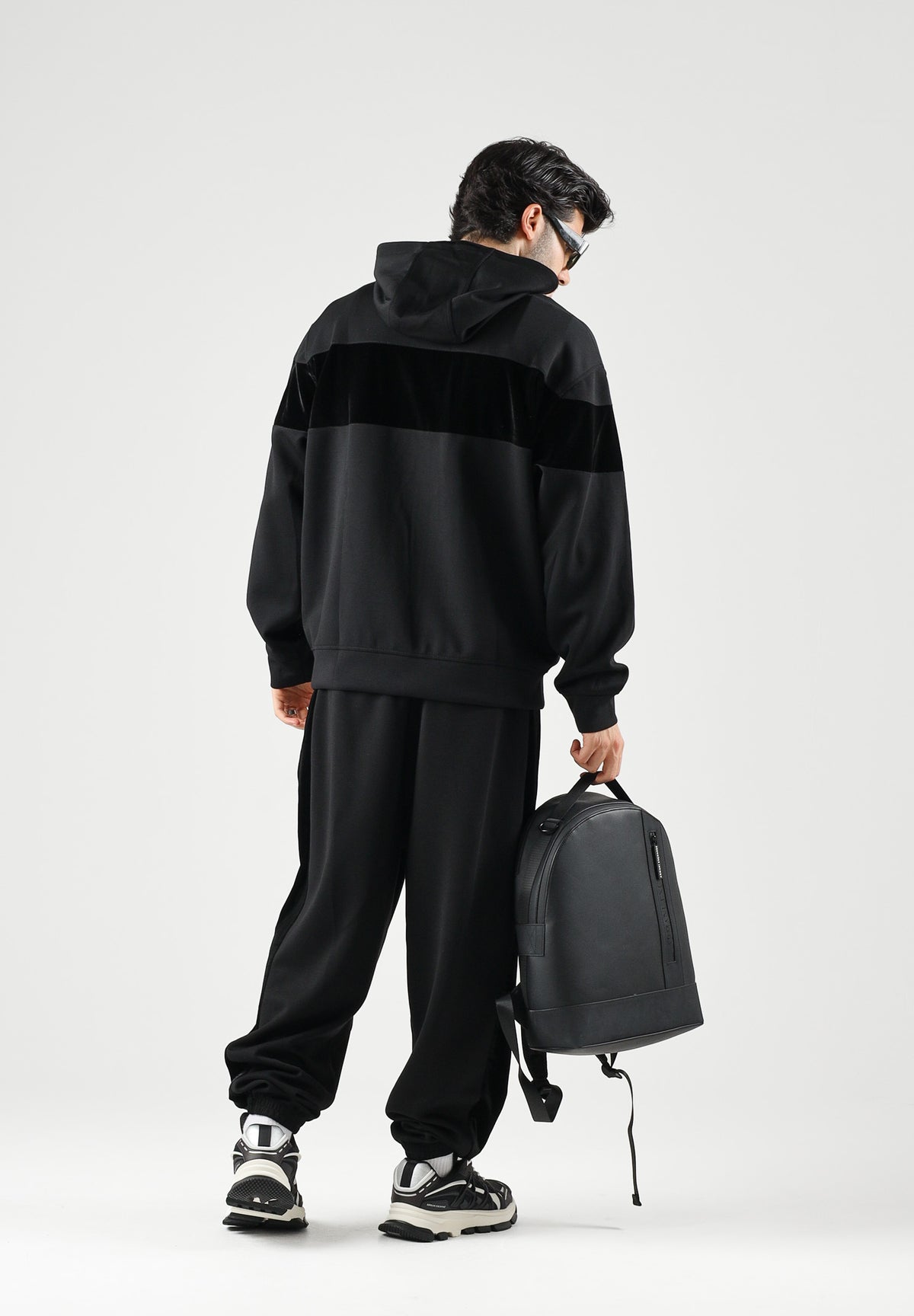 ARMANI EXCHANGE Felpa con zip nera da uomo con cappuccio regolabile XM002923AF19936 UC001 ARMANI EXCHANGE
