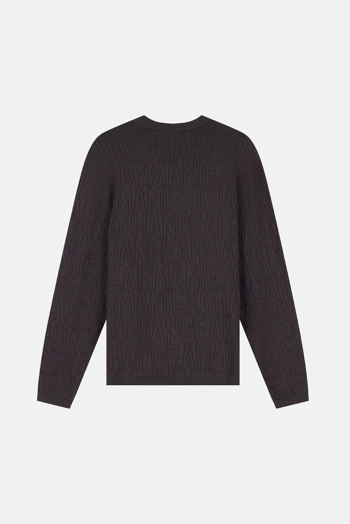 ARMANI EXCHANGE Maglione girocollo licorice-grigio scuro da uomo con motivo texturizzato sul petto XM002986AF10454 U8128 ARMANI EXCHANGE