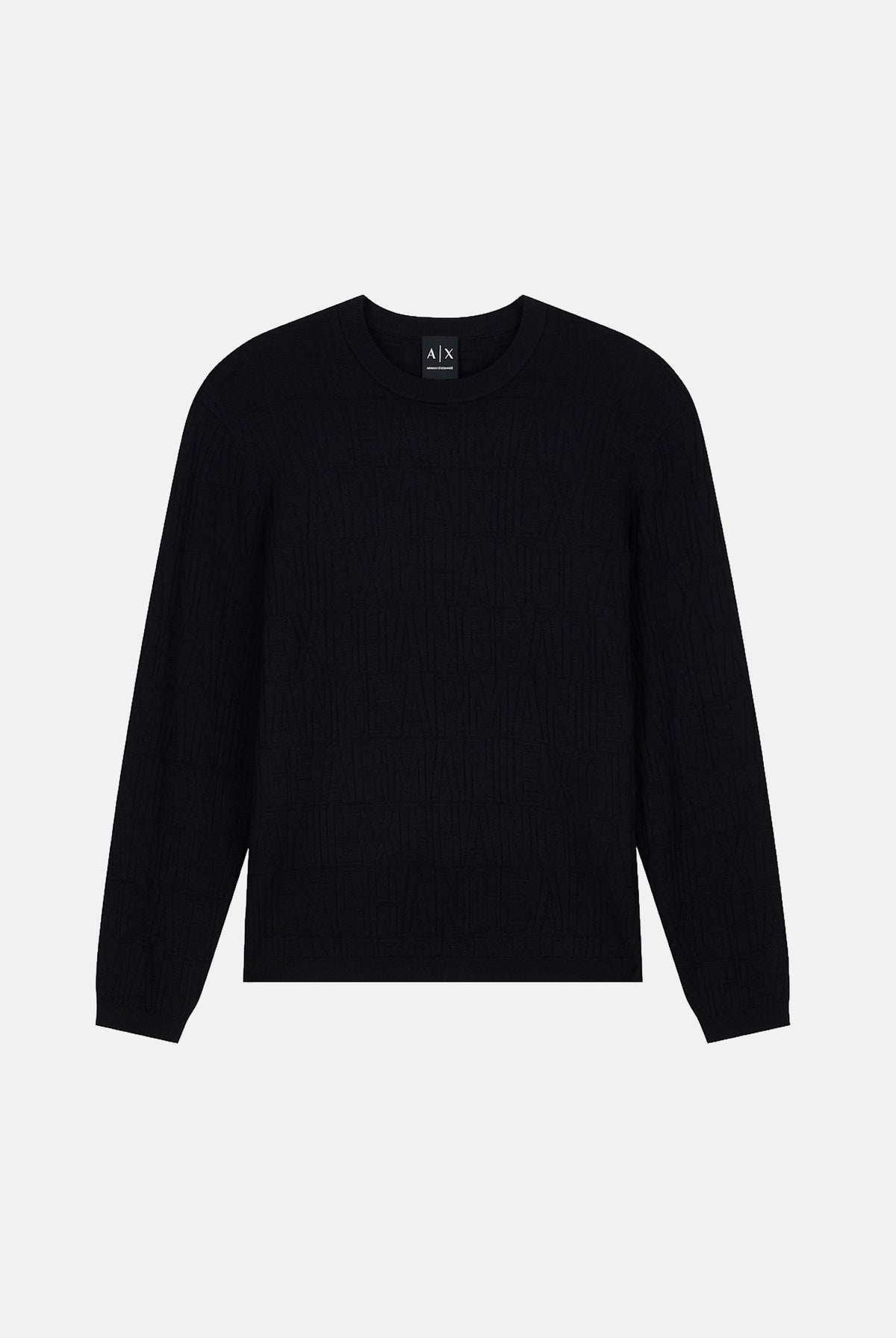 ARMANI EXCHANGE Maglia girocollo nero da uomo con motivo texturizzato sul petto XM002986AF10454 UC001 ARMANI EXCHANGE