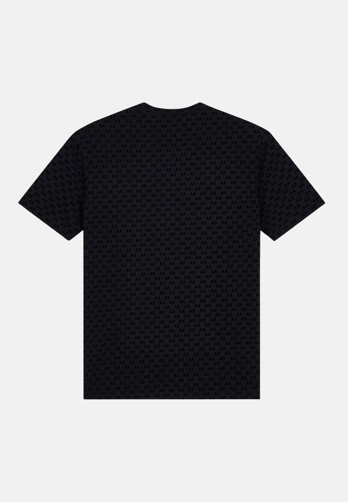 ARMANI EXCHANGE T-shirt FULL LOGO nera per uomo con scollo a V e trama grafica all-over. XM003079AF10356 UC001 ARMANI EXCHANGE