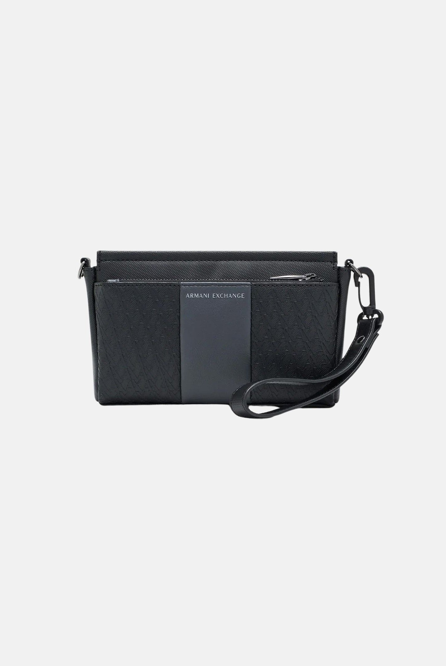 ARMANI EXCHANGE Pochette a mano nera per uomo con struttura piatta e comodo laccetto da polso XM003285AF26691 MC028 ARMANI EXCHANGE