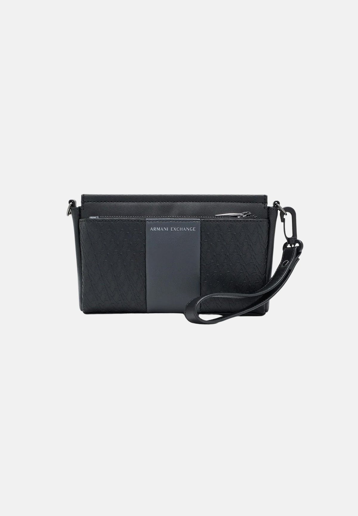 ARMANI EXCHANGE Pochette a mano nera per uomo con struttura piatta e comodo laccetto da polso XM003285AF26691 MC028 ARMANI EXCHANGE