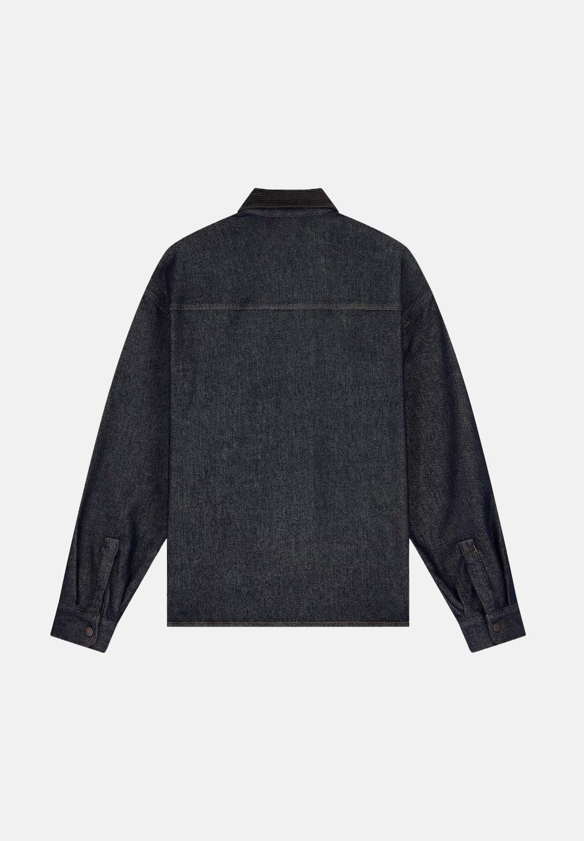 ARMANI EXCHANGE Camicia manica lunga OVERSHIRT IN DENIM blue per uomo con colletto classico e tasca sul petto a contrasto. XM003402AF27235 MB001 ARMANI EXCHANGE