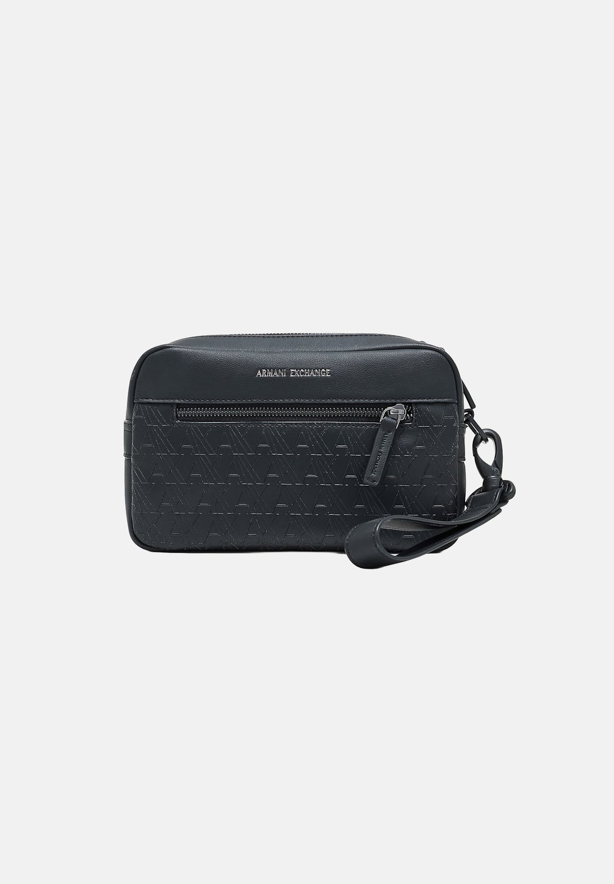 ARMANI EXCHANGE Pochette a mano nera per uomo con lavorazione monogram e chiusura superiore con zip. XM003583AF26662 UC001 ARMANI EXCHANGE