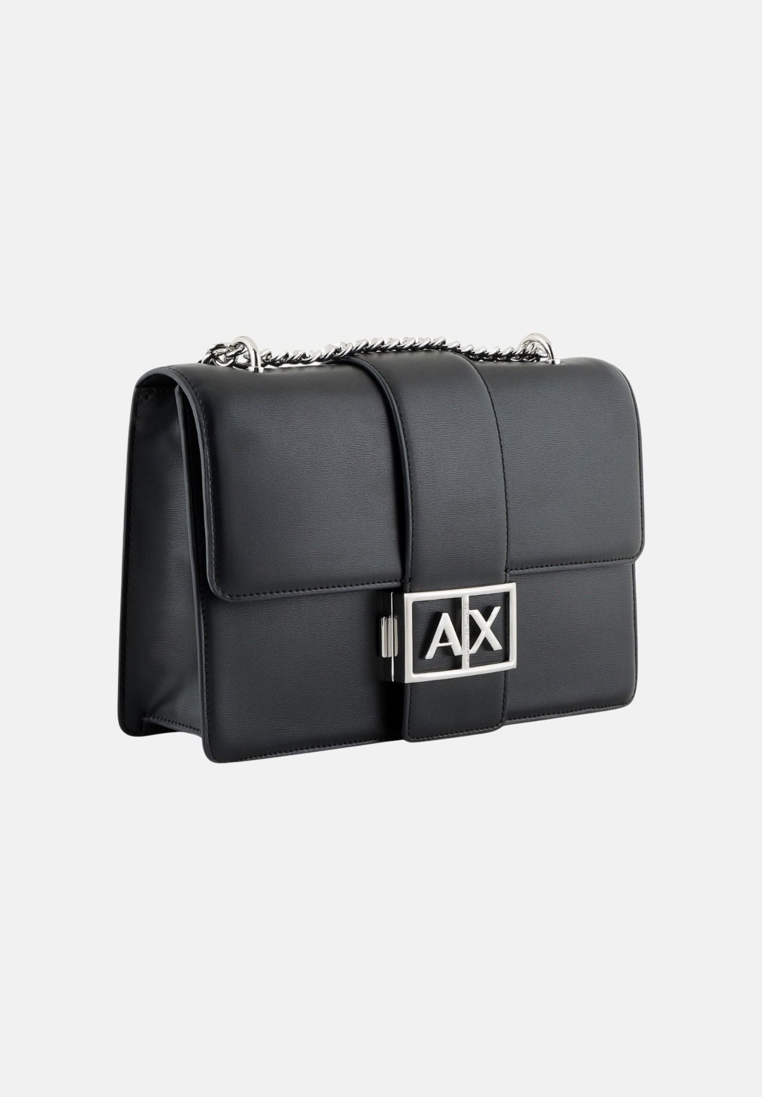 ARMANI EXCHANGE Borsa a tracolla nera da donna con logo XW000070AF12039 UC001 ARMANI EXCHANGE