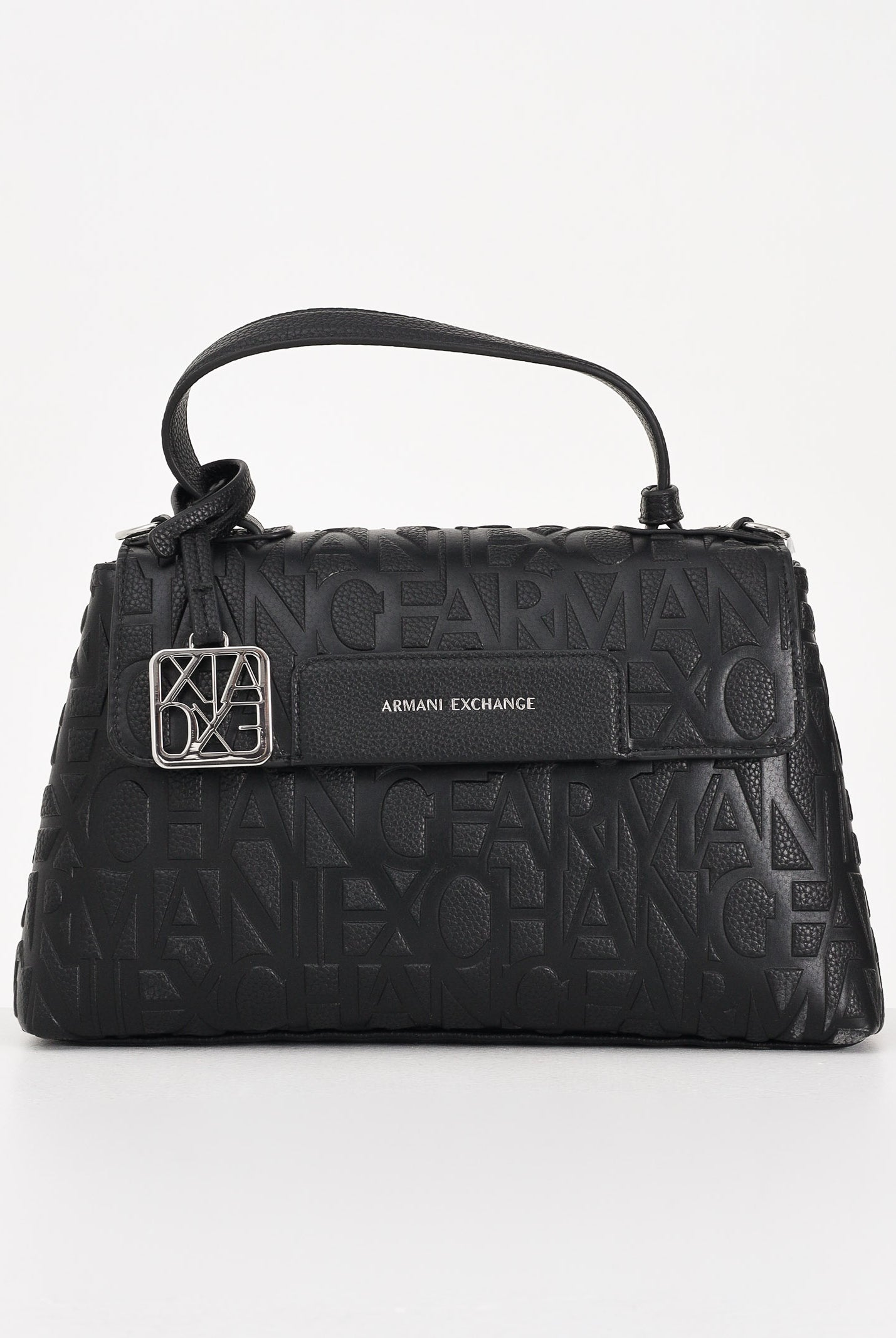 ARMANI EXCHANGE Borsa a mano nera da donna con logo all-over XW001223AF15774 UC001 ARMANI EXCHANGE