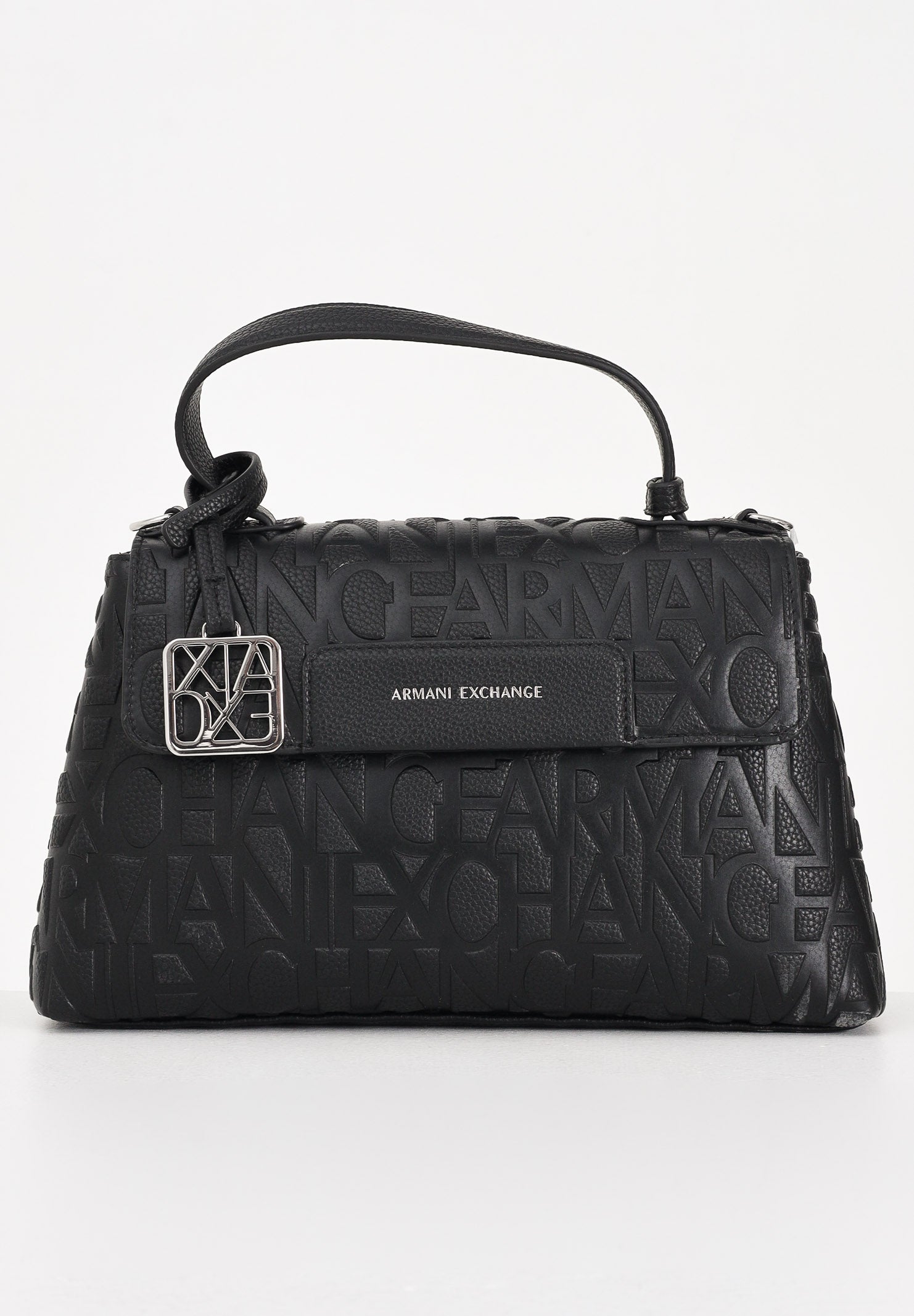 ARMANI EXCHANGE Borsa a mano nera da donna con logo all-over XW001223AF15774 UC001 ARMANI EXCHANGE