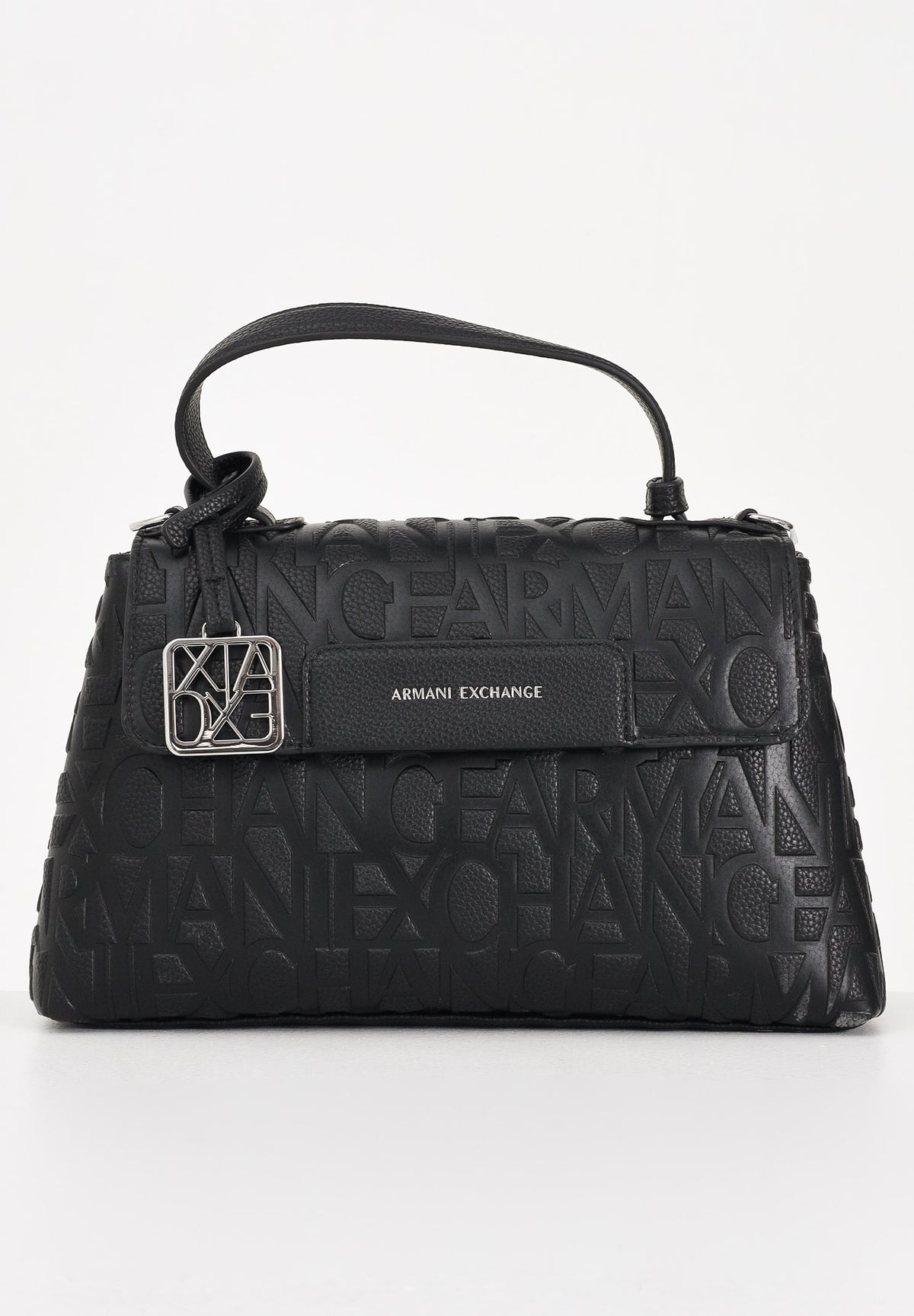 ARMANI EXCHANGE Borsa a mano nera da donna con logo all-over XW001223AF15774 UC001 ARMANI EXCHANGE