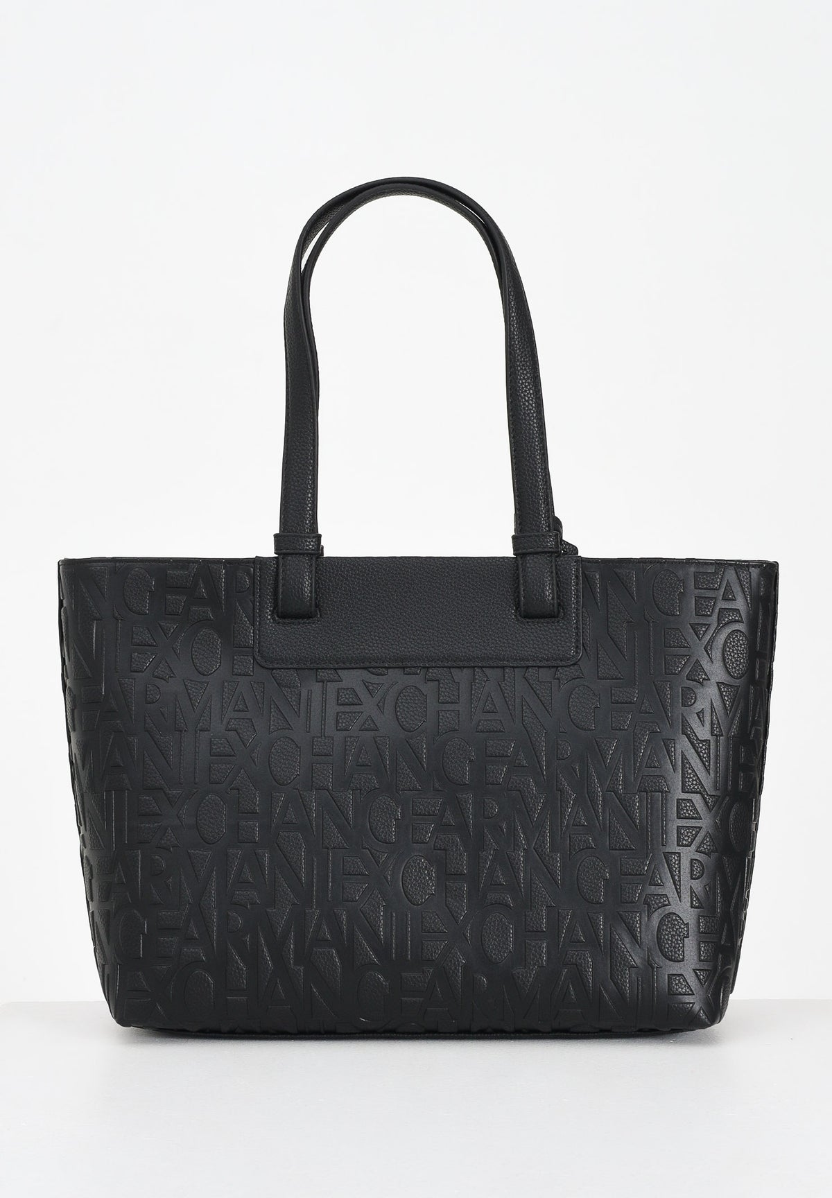 ARMANI EXCHANGE Shopper a mano tote bag nera per donna con doppi manici e ciondolo logo. XW001481AF15774 UC001 ARMANI EXCHANGE