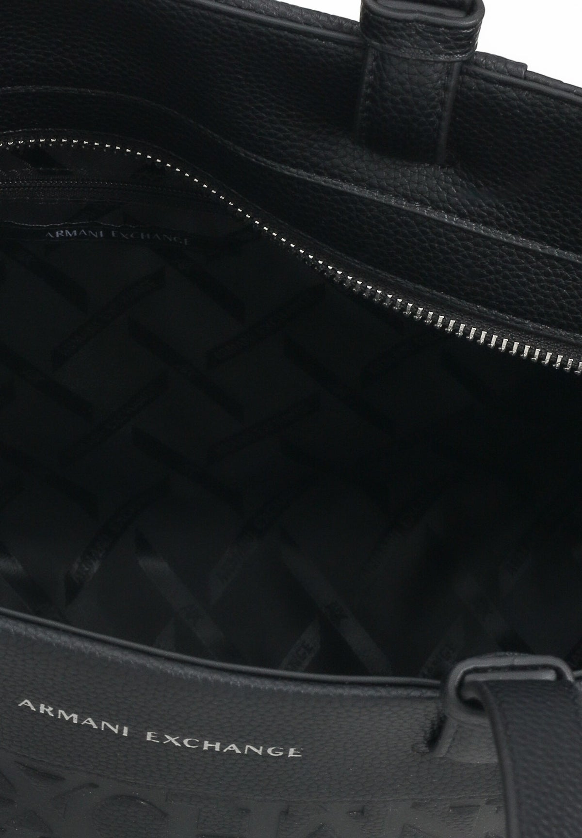 ARMANI EXCHANGE Shopper a mano tote bag nera per donna con doppi manici e ciondolo logo. XW001481AF15774 UC001 ARMANI EXCHANGE