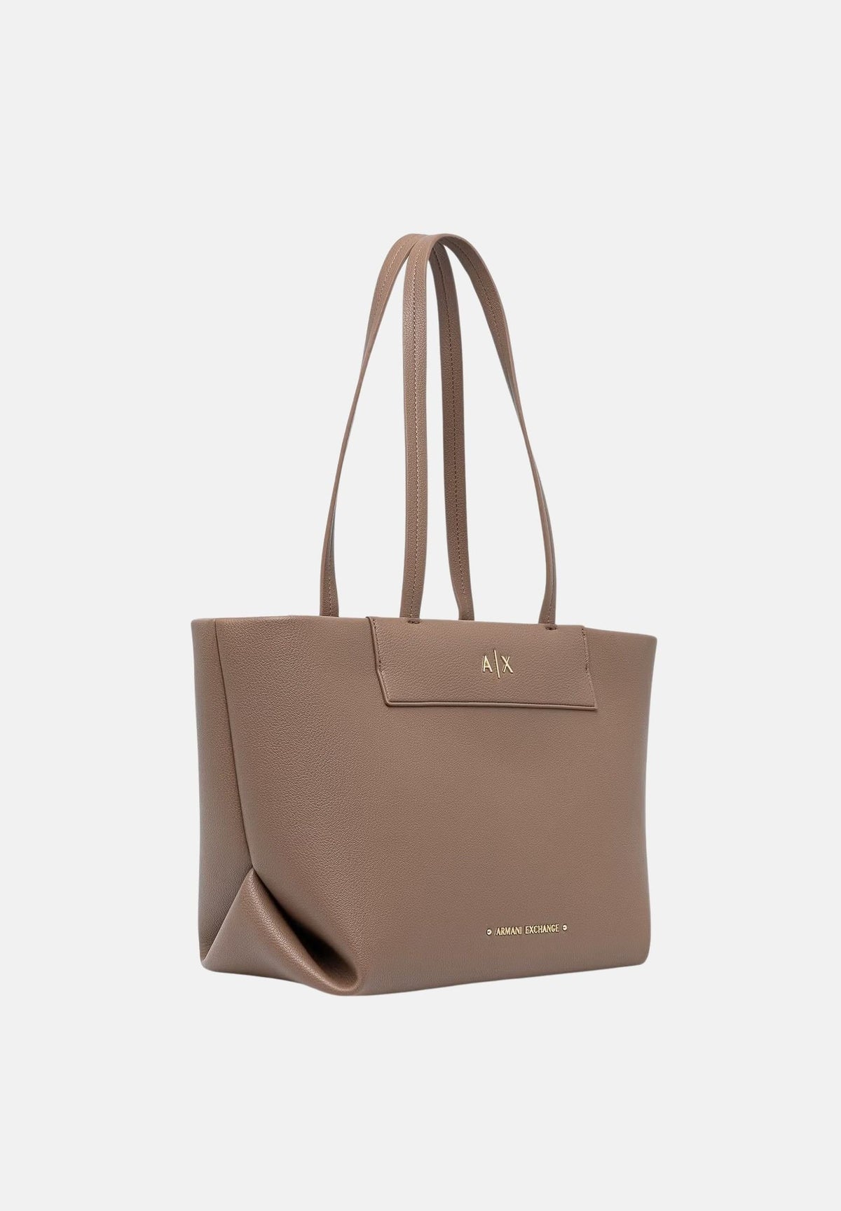 ARMANI EXCHANGE Borsa a spalla tortora da donna con sottili manici e dettaglio logo impresso. XW001538AF26447 U6186 ARMANI EXCHANGE