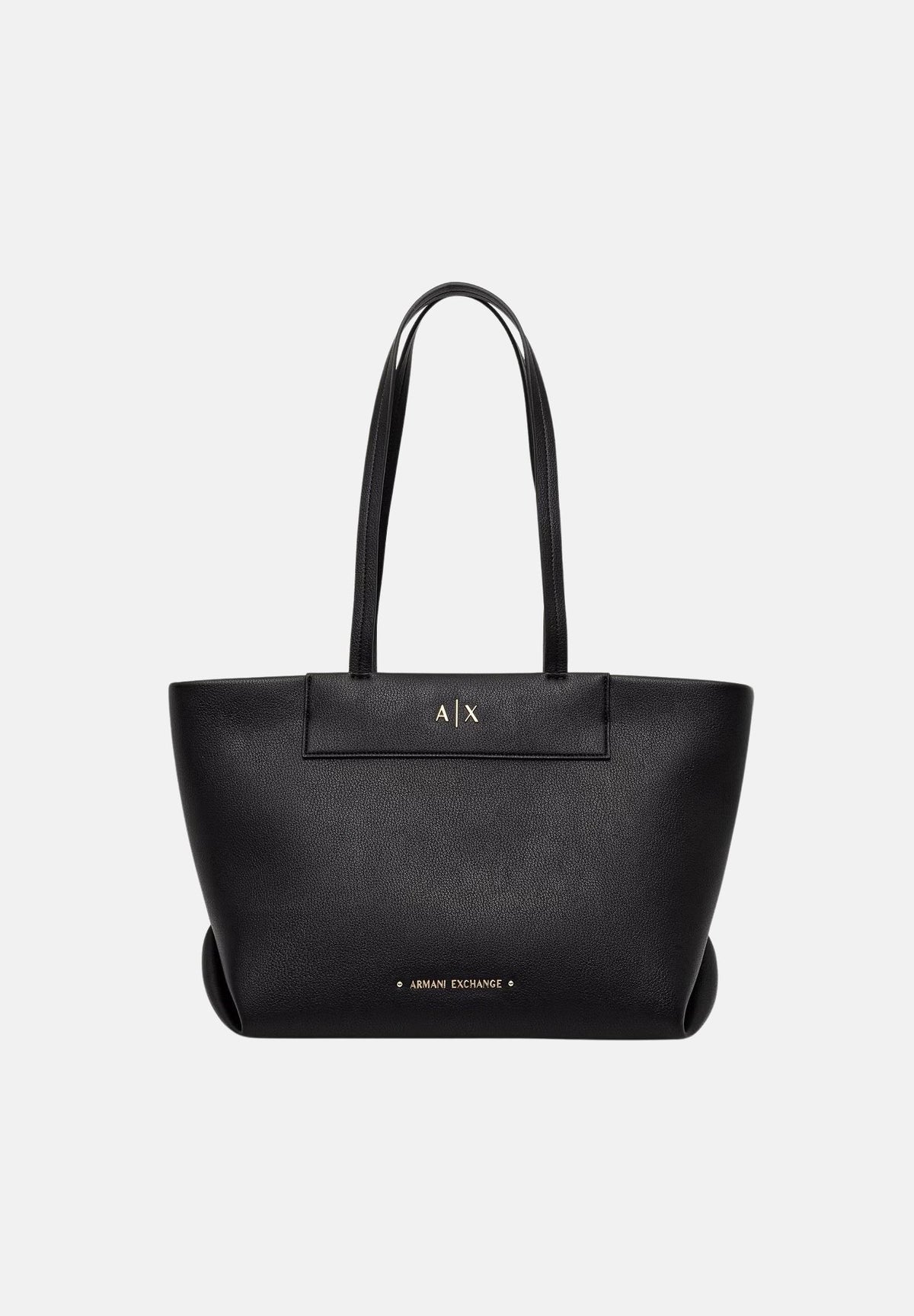ARMANI EXCHANGE Borsa-shopper nera da donna con doppi manici e linee svasate. XW001538AF26447 UC001 ARMANI EXCHANGE
