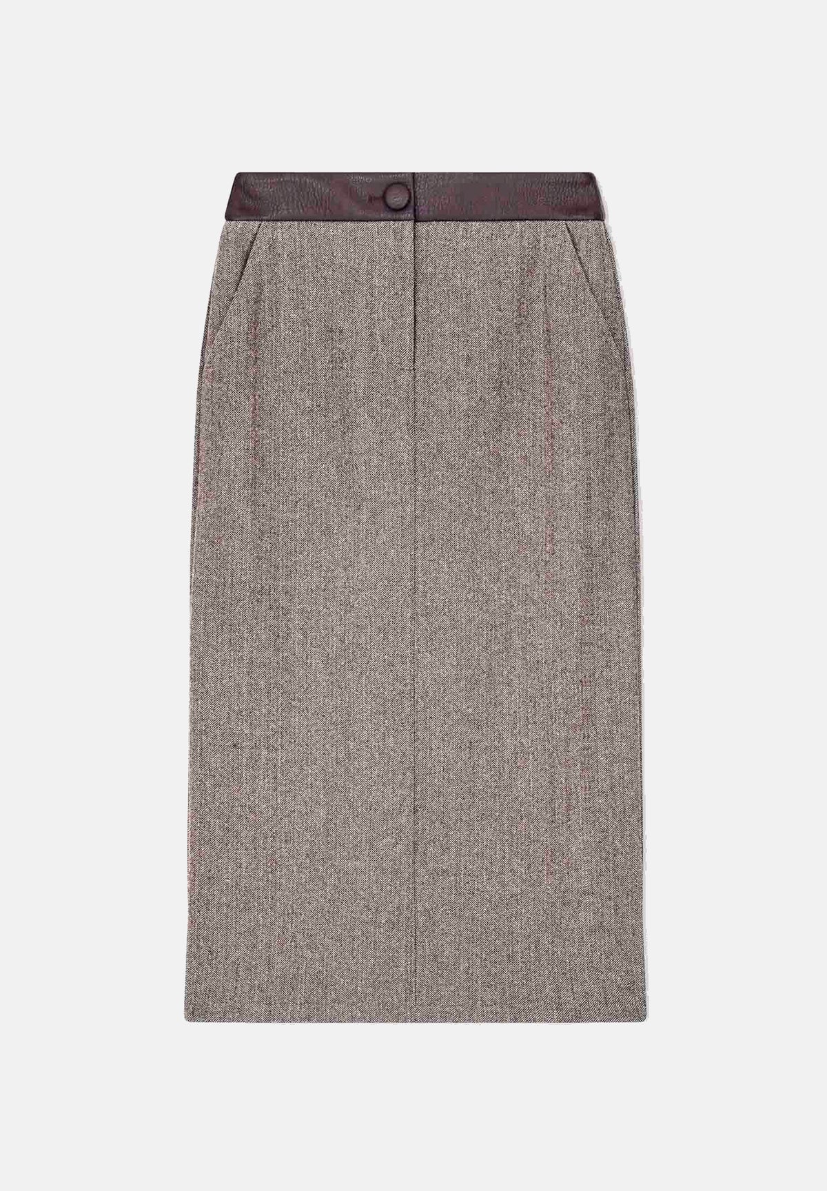 ARMANI EXCHANGE Gonna midi antagonist-grigio chiaro per donna con vita alta e linea dritta. XW002480AF26078 F6044 ARMANI EXCHANGE