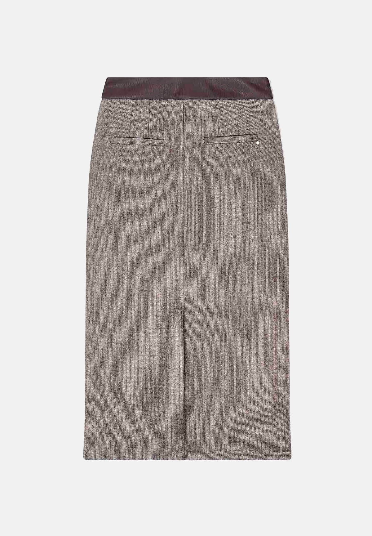 ARMANI EXCHANGE Gonna midi antagonist-grigio chiaro per donna con vita alta e linea dritta. XW002480AF26078 F6044 ARMANI EXCHANGE