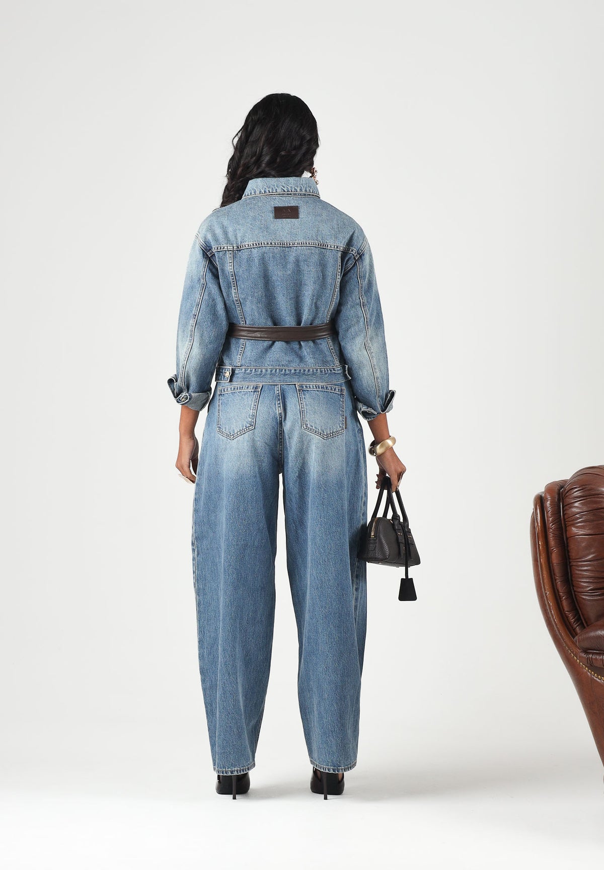 ARMANI EXCHANGE Jeans BALLOON FIT blu denim da donna XW002529AF25766 MB001 ARMANI EXCHANGE