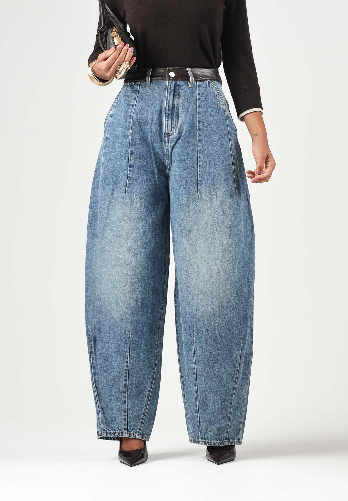 ARMANI EXCHANGE Jeans BALLOON FIT blu denim da donna XW002529AF25766 MB001 ARMANI EXCHANGE
