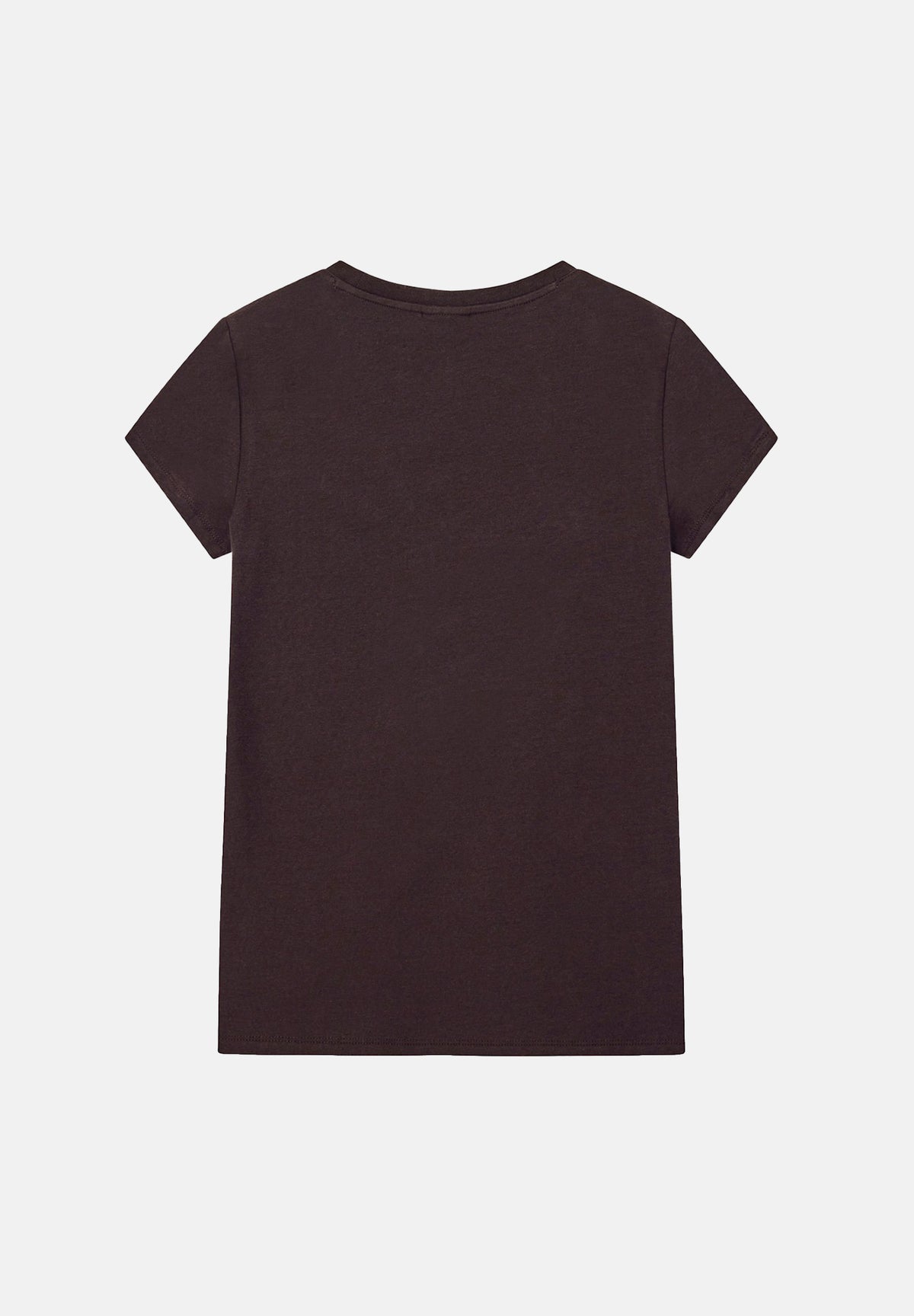 ARMANI EXCHANGE T-shirt manica corta antagonist-marrone caldo da donna con logo metallico stampato sul petto. XW002547AF23955 U6032 ARMANI EXCHANGE