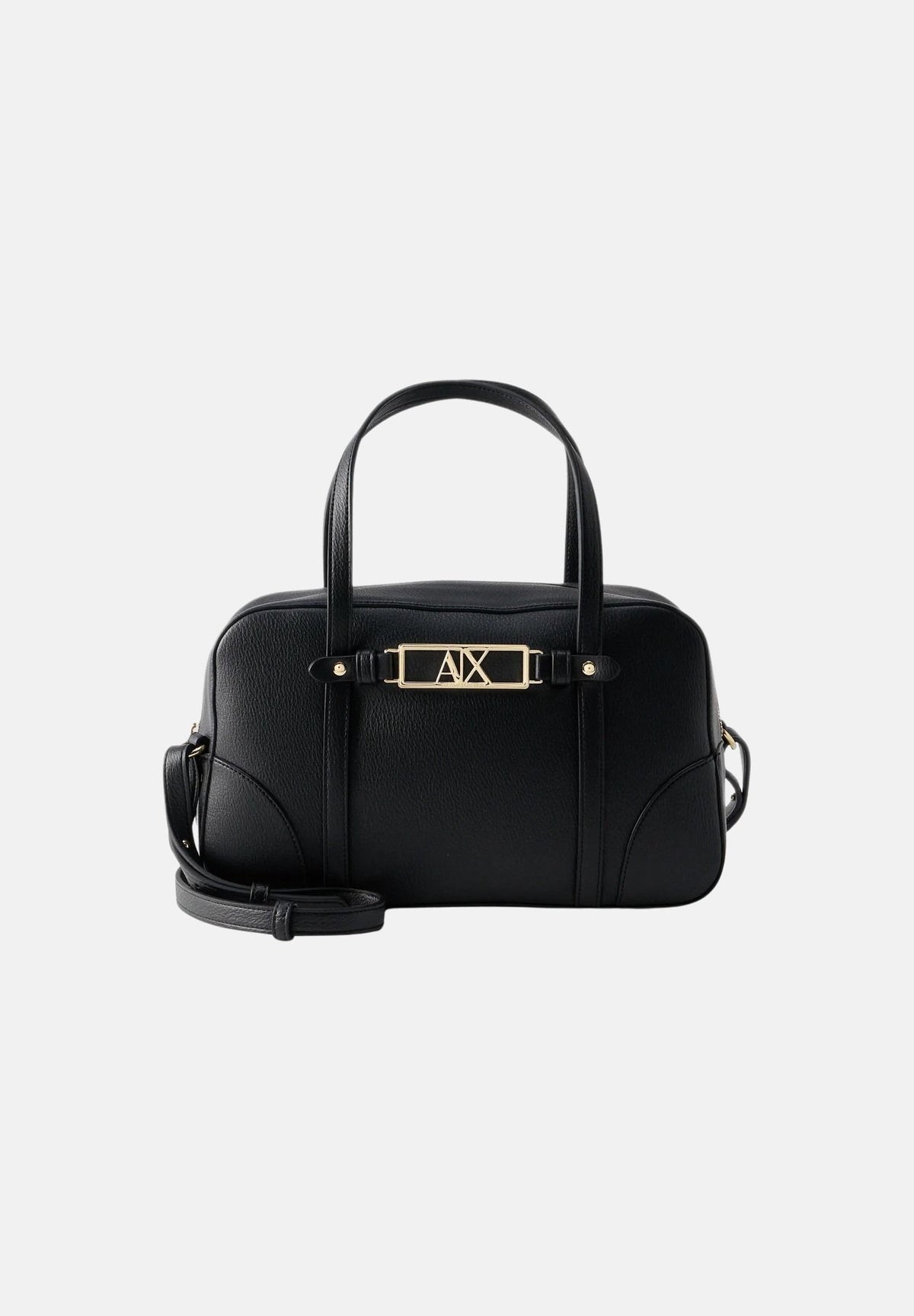 ARMANI EXCHANGE Borsa a mano nera da donna in ecopelle dalla texture finemente martellata XW002610AF15632 UC010 ARMANI EXCHANGE