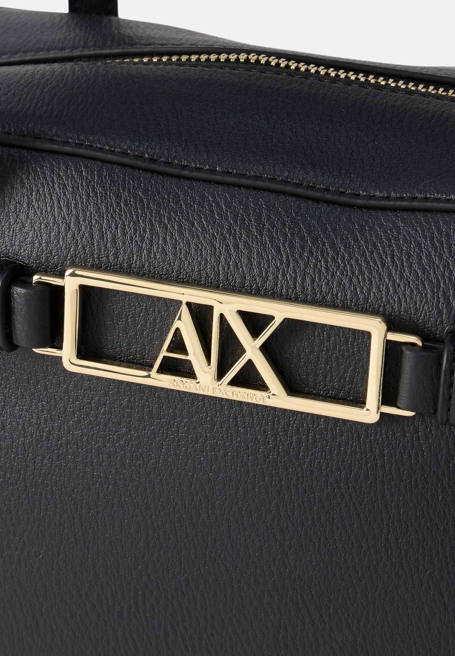 ARMANI EXCHANGE Borsa a mano nera da donna con fibbia logo XW002610AF15632 UC010 ARMANI EXCHANGE