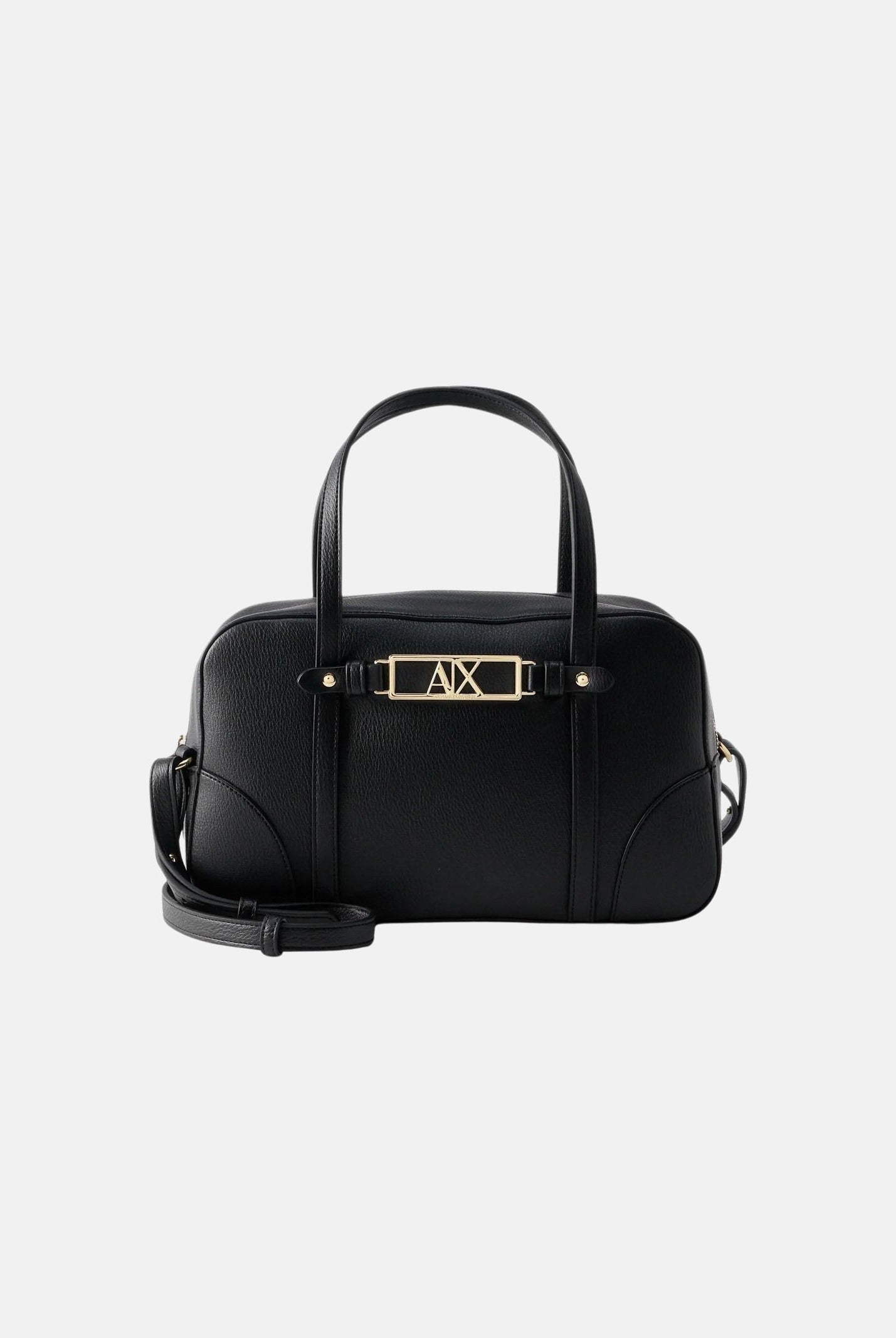 ARMANI EXCHANGE Borsa a mano nera da donna con fibbia logo XW002610AF15632 UC010 ARMANI EXCHANGE
