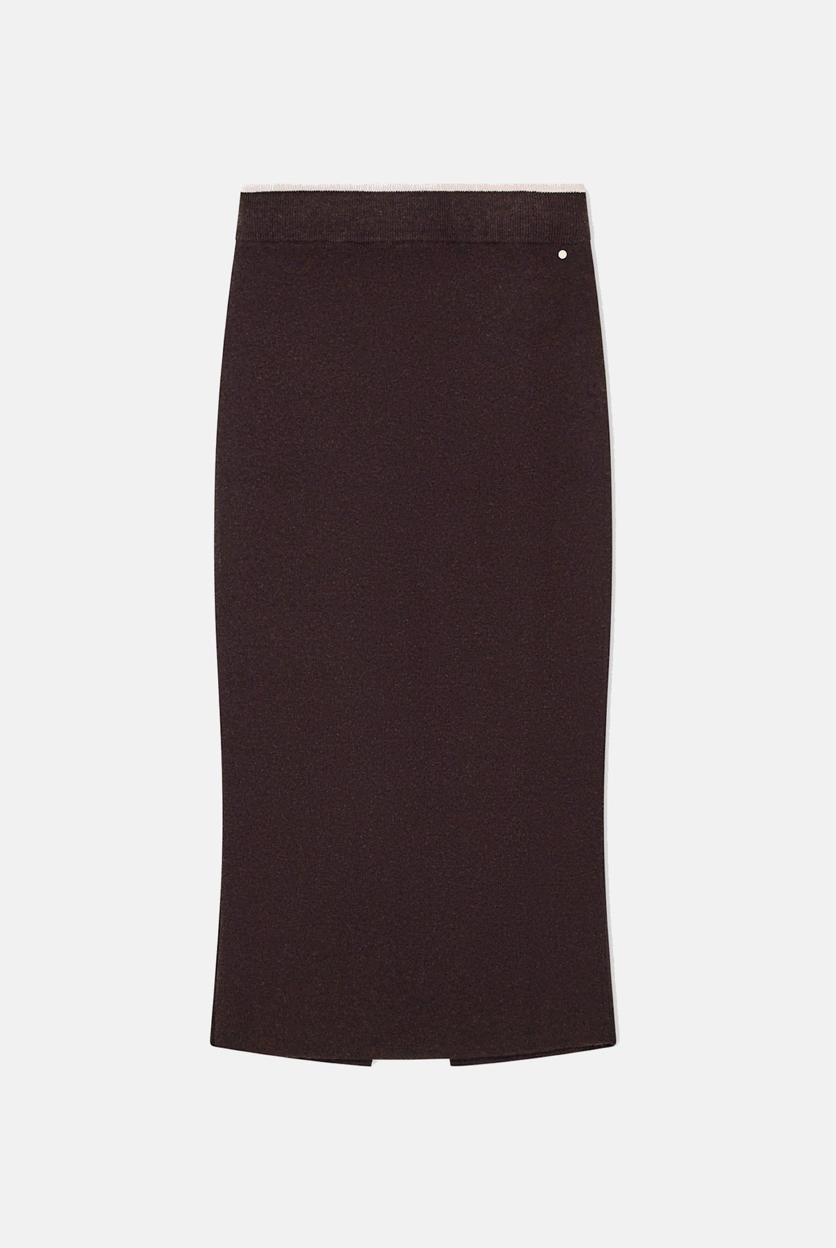ARMANI EXCHANGE Gonna midi antagonist-marrone per donna con vita alta e spacco posteriore. XW002633AF25935 U6032 ARMANI EXCHANGE