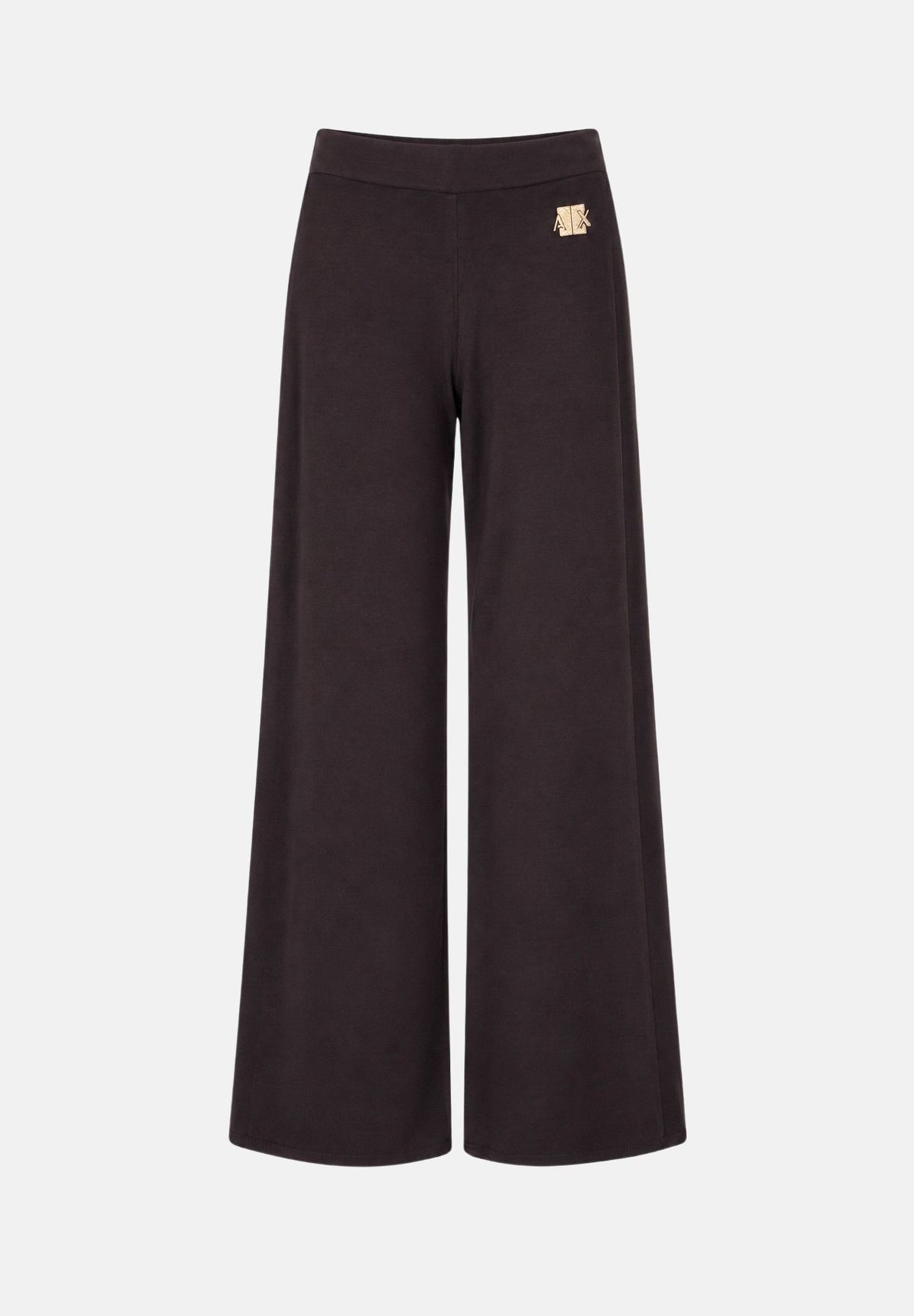 ARMANI EXCHANGE Pantaloni grigio scuro per donna con gamba ampia e placchetta logo in vita. XW002884AF10352 U6032 ARMANI EXCHANGE