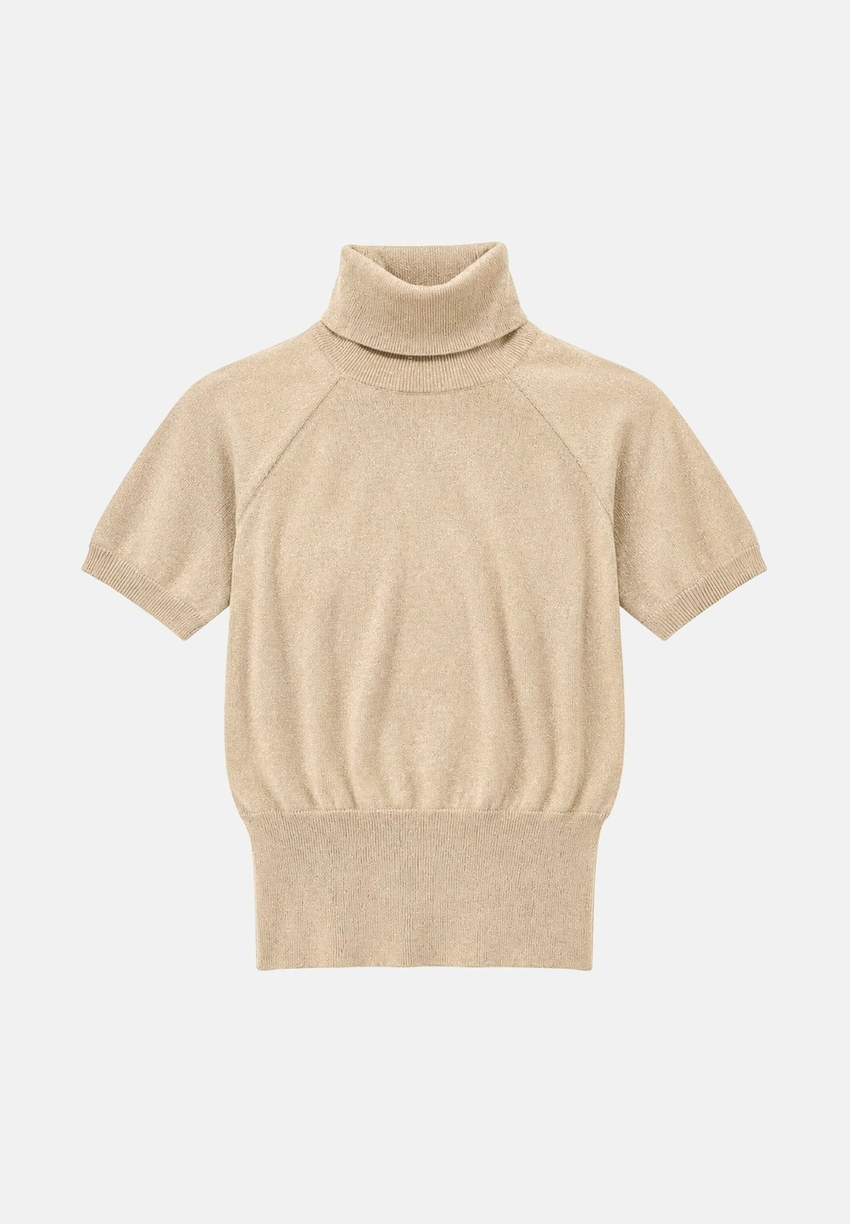 ARMANI EXCHANGE Maglia girocollo beige per donna con filato luminoso e mini logo posteriore XW002897AF26001 M2005 ARMANI EXCHANGE