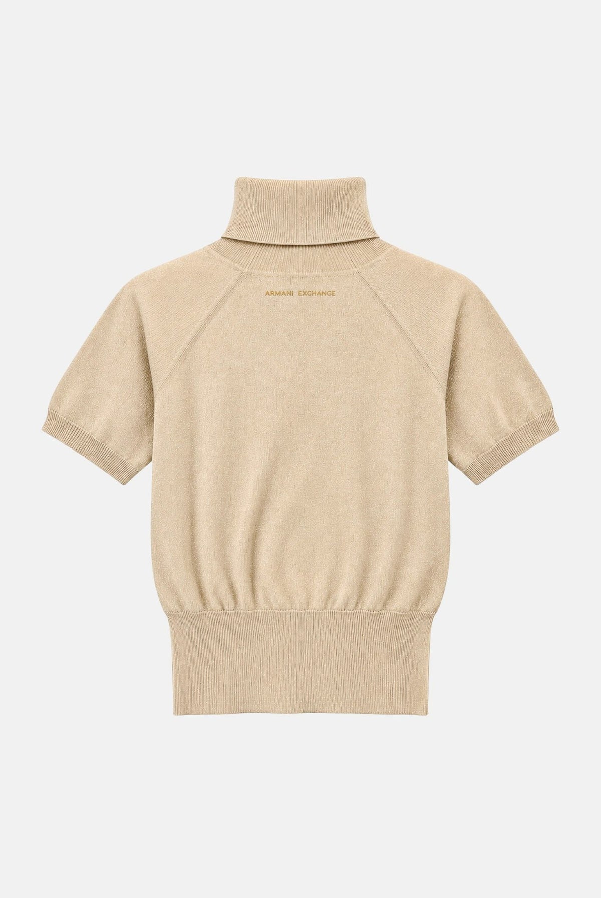 ARMANI EXCHANGE Maglia girocollo beige per donna con filato luminoso e mini logo posteriore XW002897AF26001 M2005 ARMANI EXCHANGE