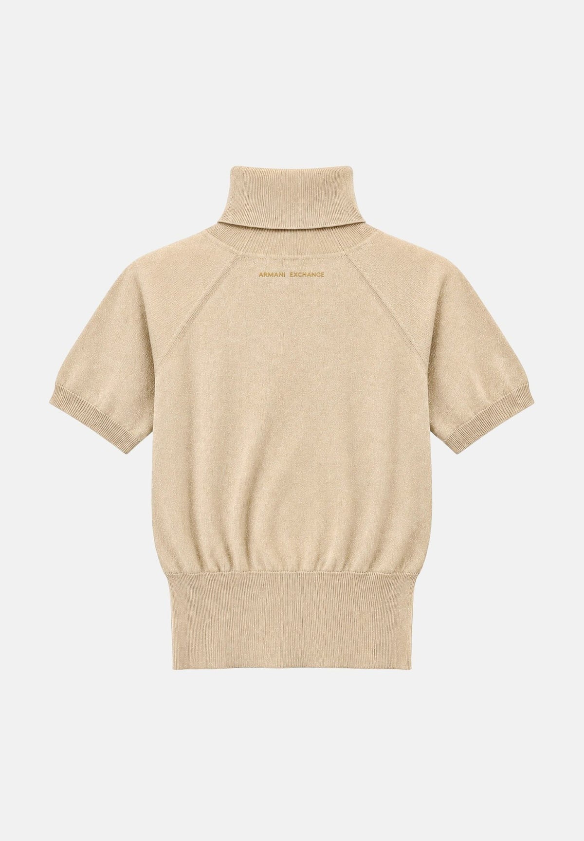 ARMANI EXCHANGE Maglia girocollo beige per donna con filato luminoso e mini logo posteriore XW002897AF26001 M2005 ARMANI EXCHANGE