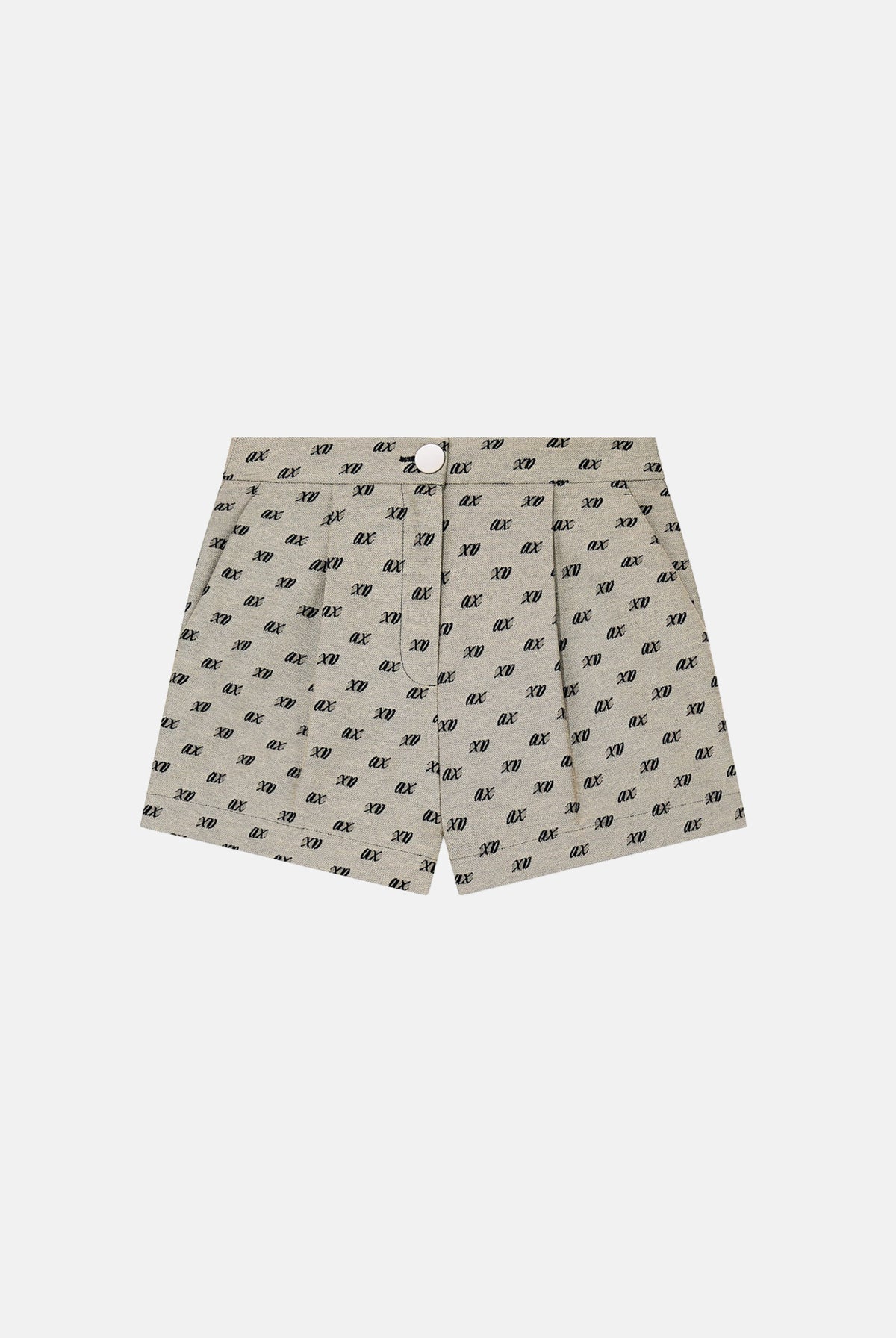 ARMANI EXCHANGE Shorts MONOGRAM atmosph-beige per donna con vita alta e motivo all-over. XW002905AF26063 F6119 ARMANI EXCHANGE