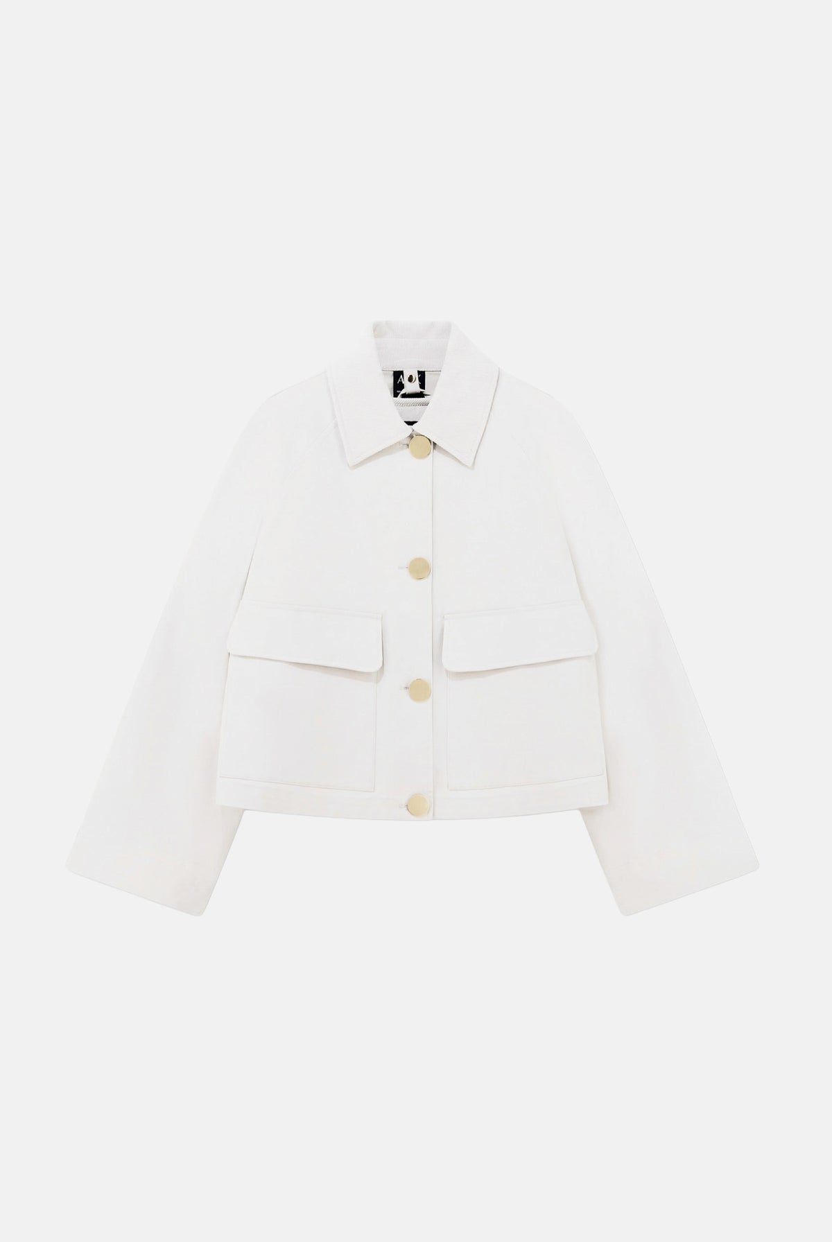 ARMANI EXCHANGE Giacca corta bianca da donna con colletto a camicia e tasche applicate. XW002930AF26077 U1039 ARMANI EXCHANGE