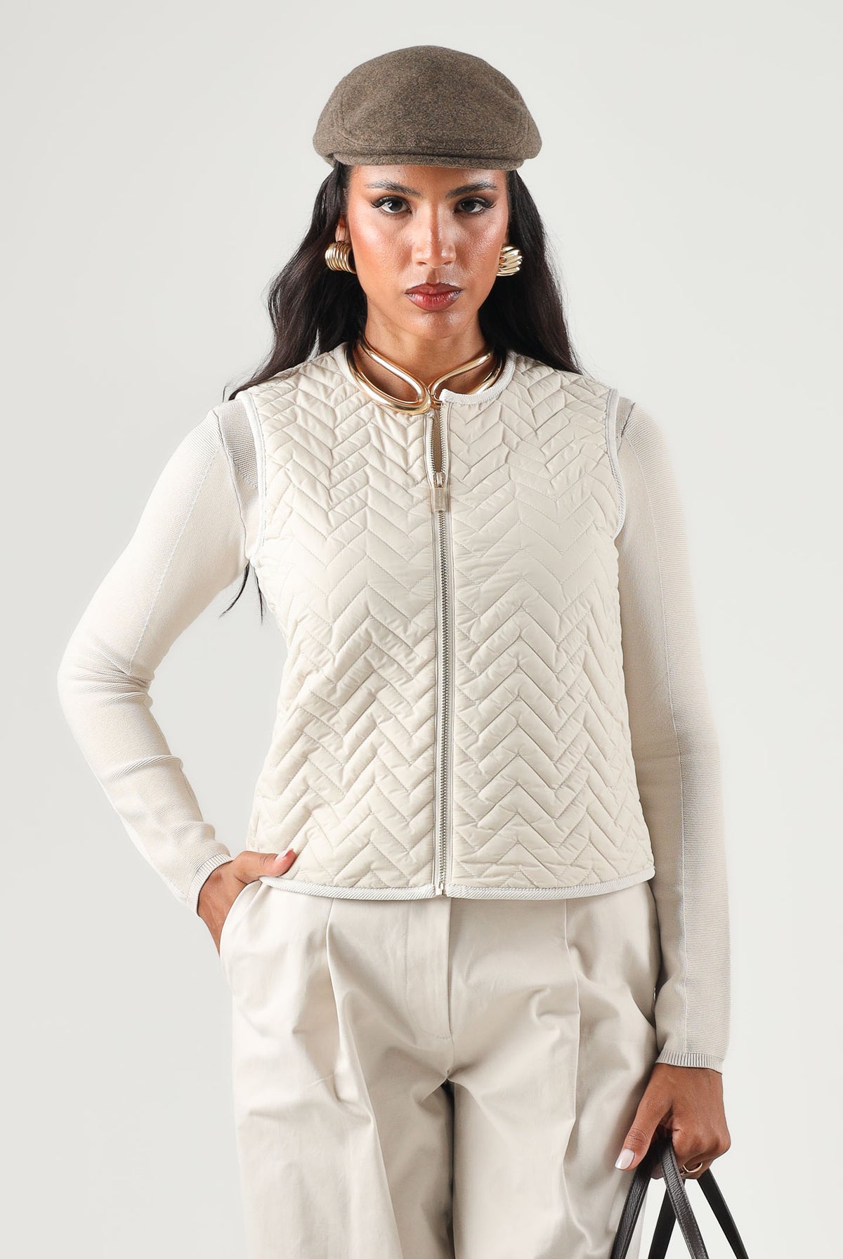 ARMANI EXCHANGE Giacca corta bianca da donna con colletto a camicia e tasche applicate. XW002930AF26077 U1039 ARMANI EXCHANGE