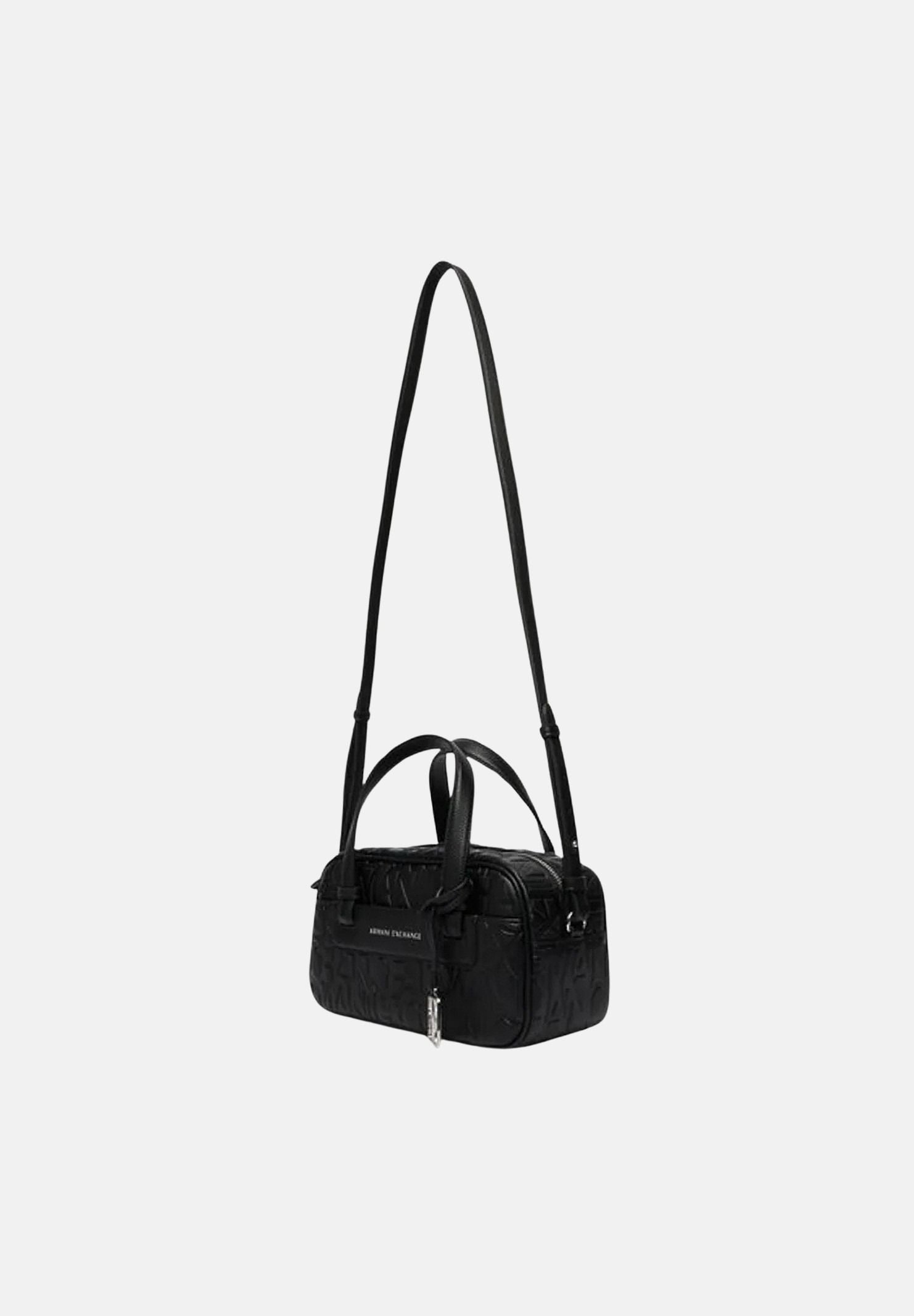 ARMANI EXCHANGE Borsa a mano nera da donna con stampa logo all-over e charm pendente XW002984AF15774 UC001 ARMANI EXCHANGE