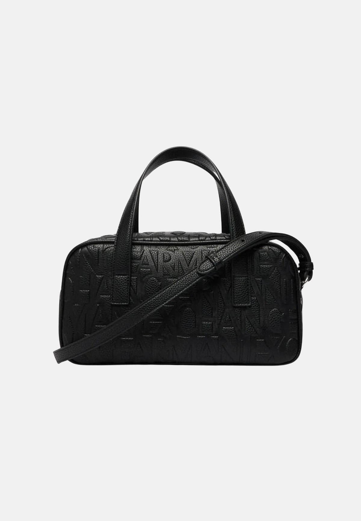 ARMANI EXCHANGE Borsa a mano nera da donna con stampa logo all-over e charm pendente XW002984AF15774 UC001 ARMANI EXCHANGE