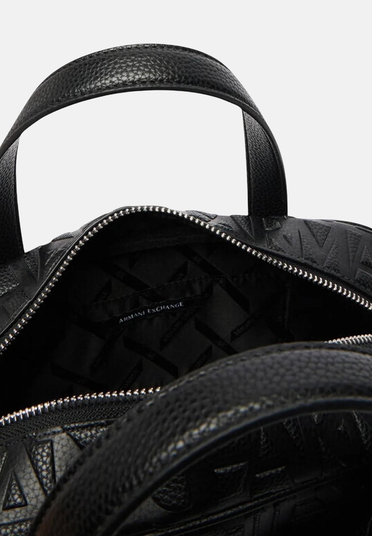 ARMANI EXCHANGE Borsa a mano nera da donna con stampa logo all-over e charm pendente XW002984AF15774 UC001 ARMANI EXCHANGE