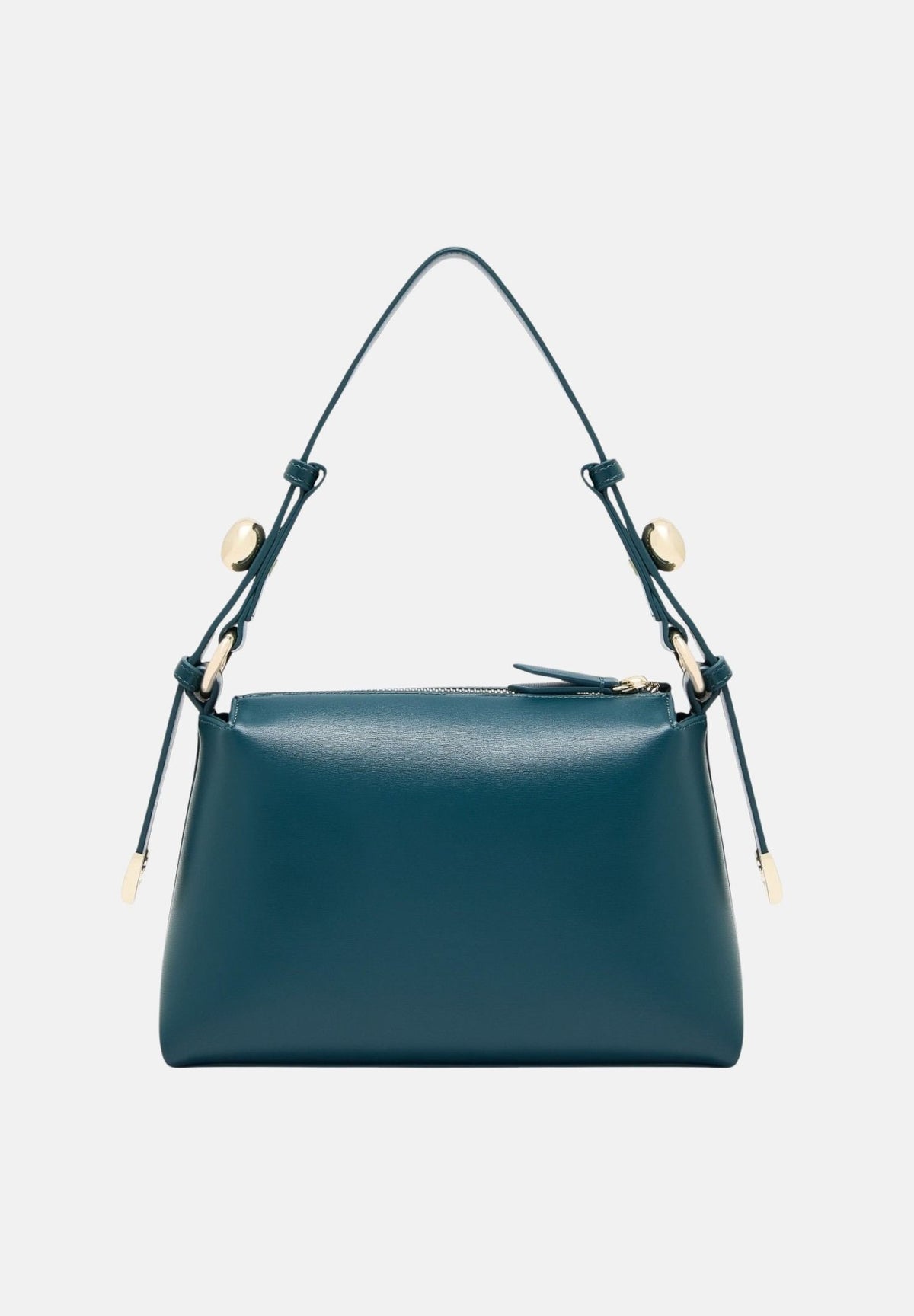 ARMANI EXCHANGE Borsa a spalla verde petrolioin eco-pelle da donna con tracolla regolabile e dettagli metallici dorati XW002990AF26452 U7338 ARMANI EXCHANGE