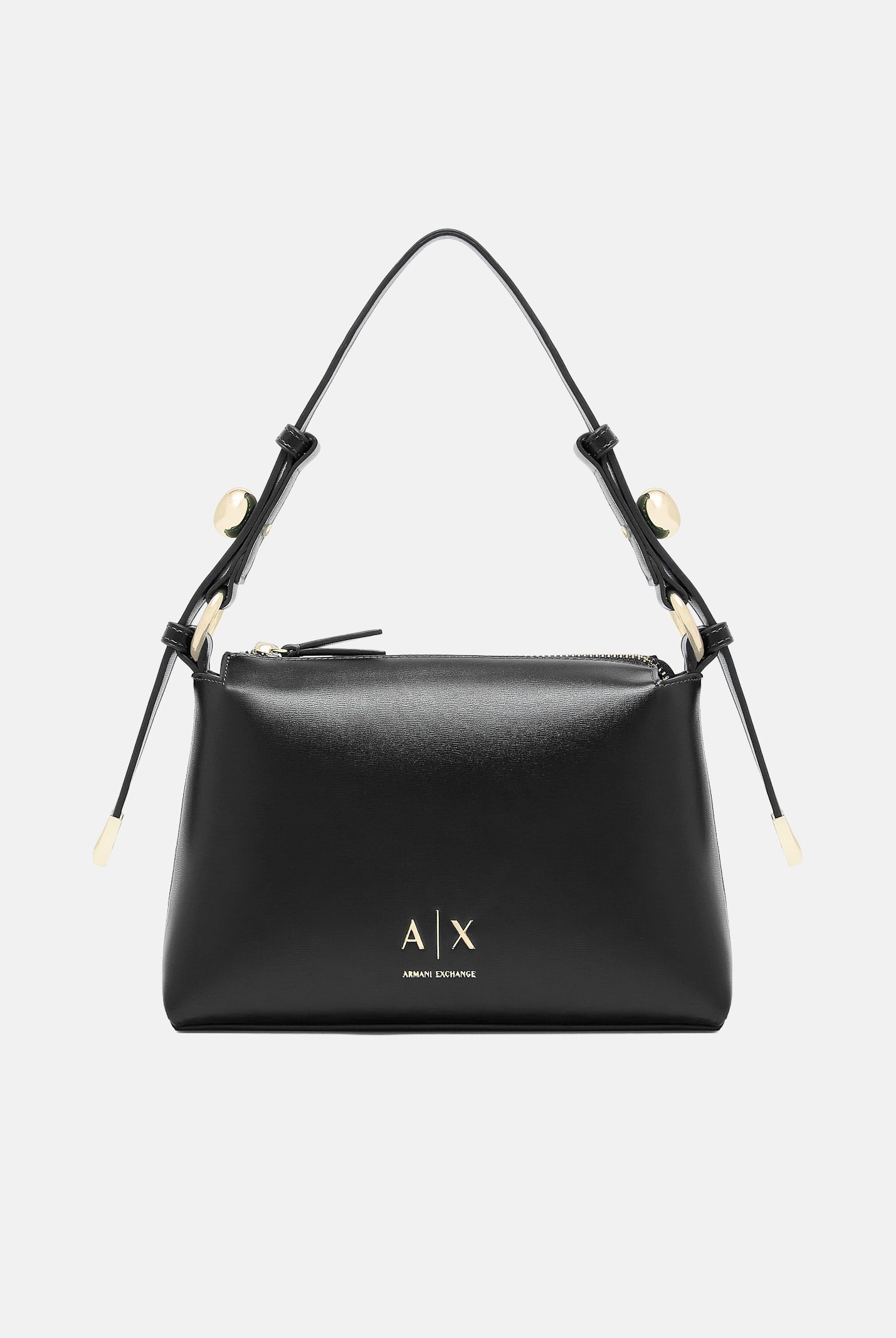 ARMANI EXCHANGE Borsa a spalla nera per donna con manico regolabile e dettagli metallici. XW002990AF26452 UC001 ARMANI EXCHANGE